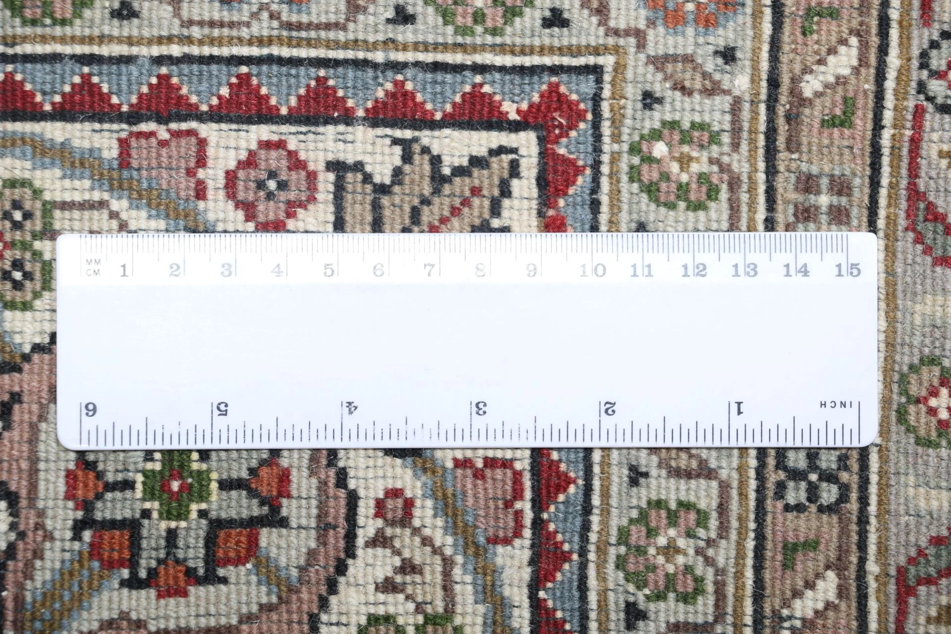 Hand-Knotted Wool Tabriz Indian Rug, 252 × 354 cm
