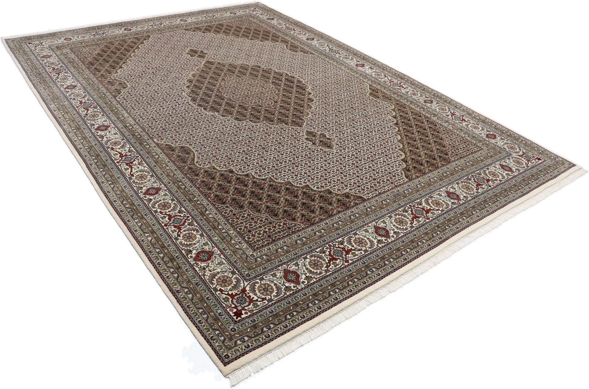 Tabriz Indian Rug — hand-knotted, 250 × 354 cm, Wool