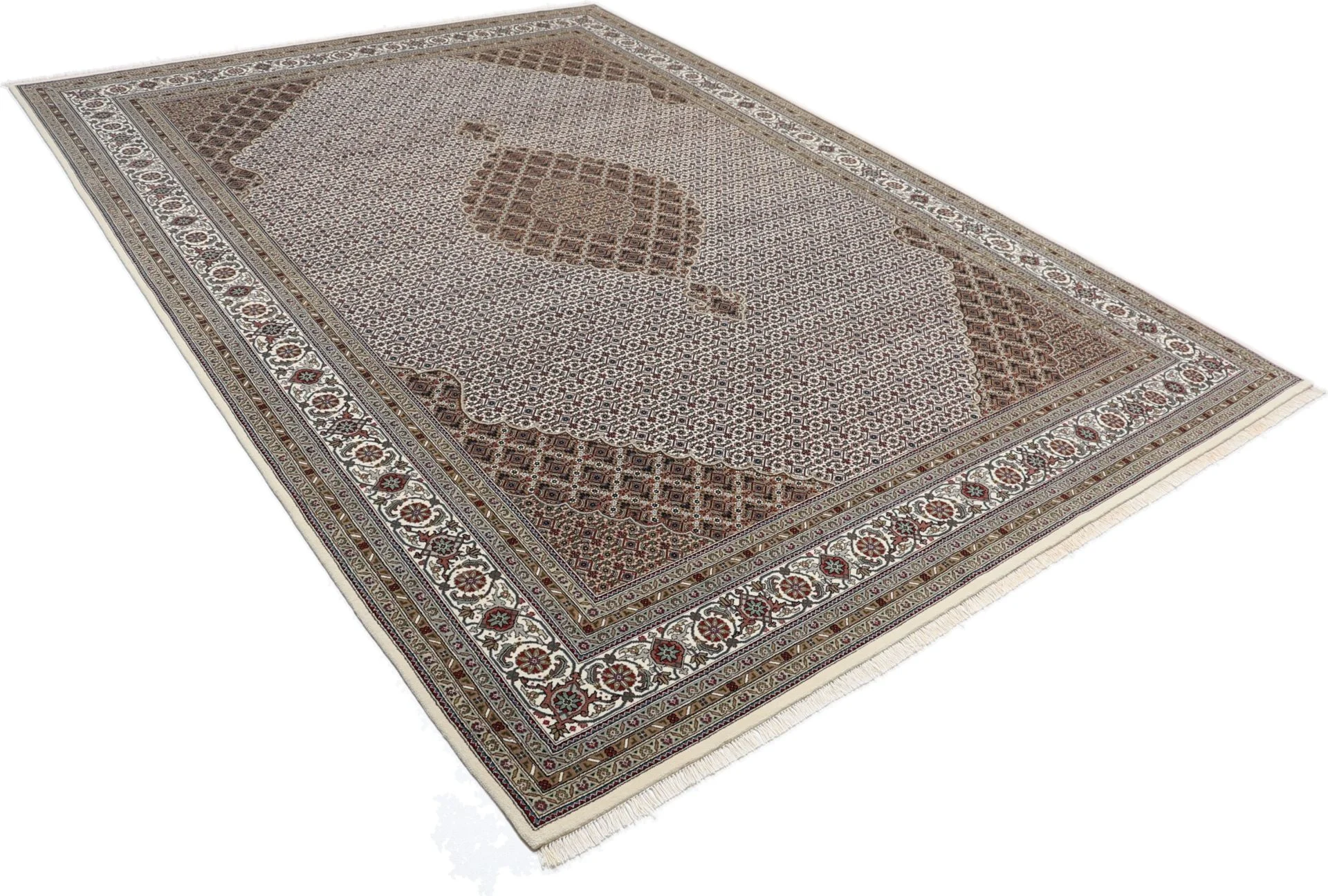 Tabriz Indian Rug — hand-knotted, 250 × 349 cm, Wool