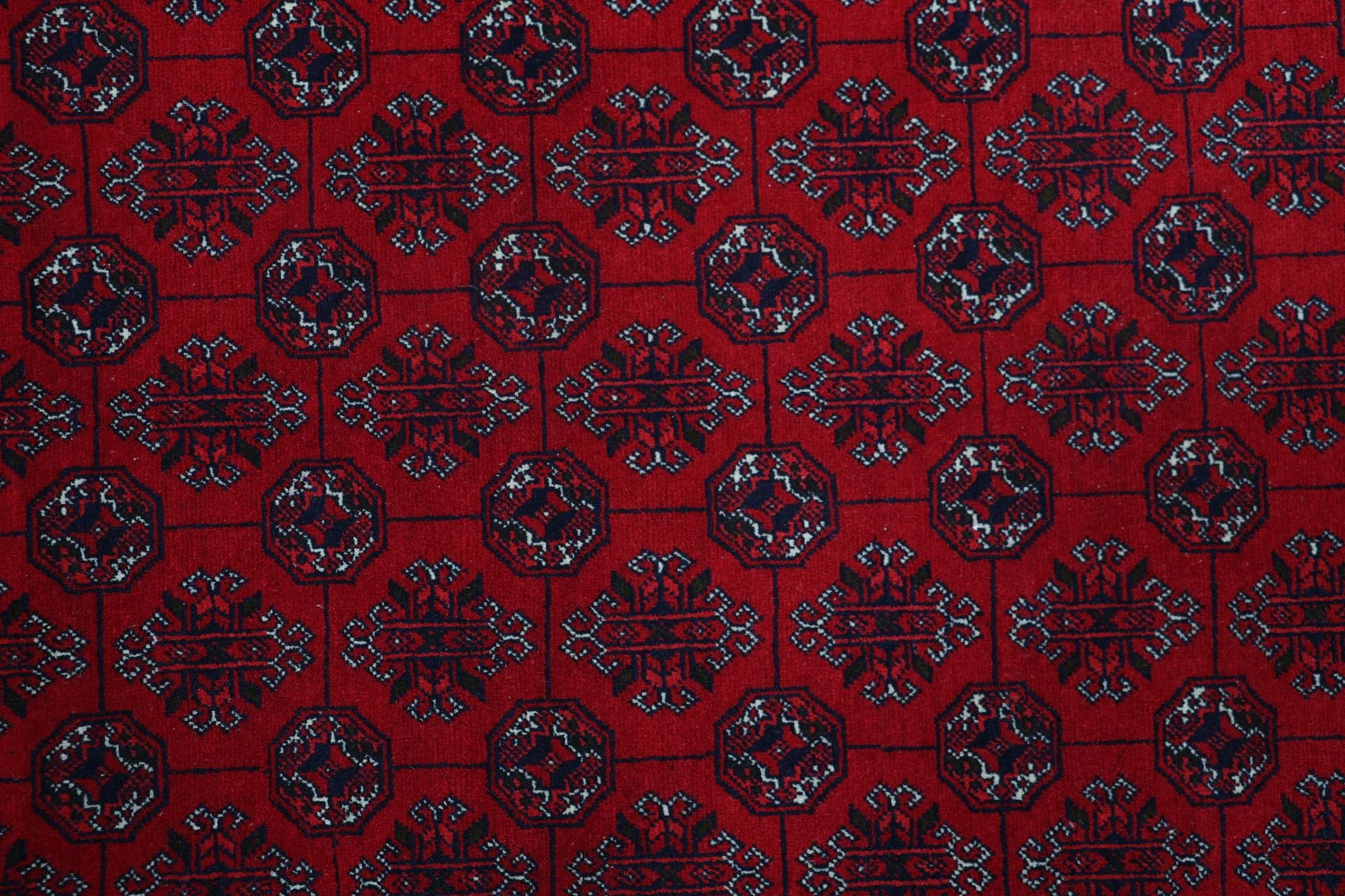 Hand-Knotted Wool Afghan Rug, 252 × 344 cm