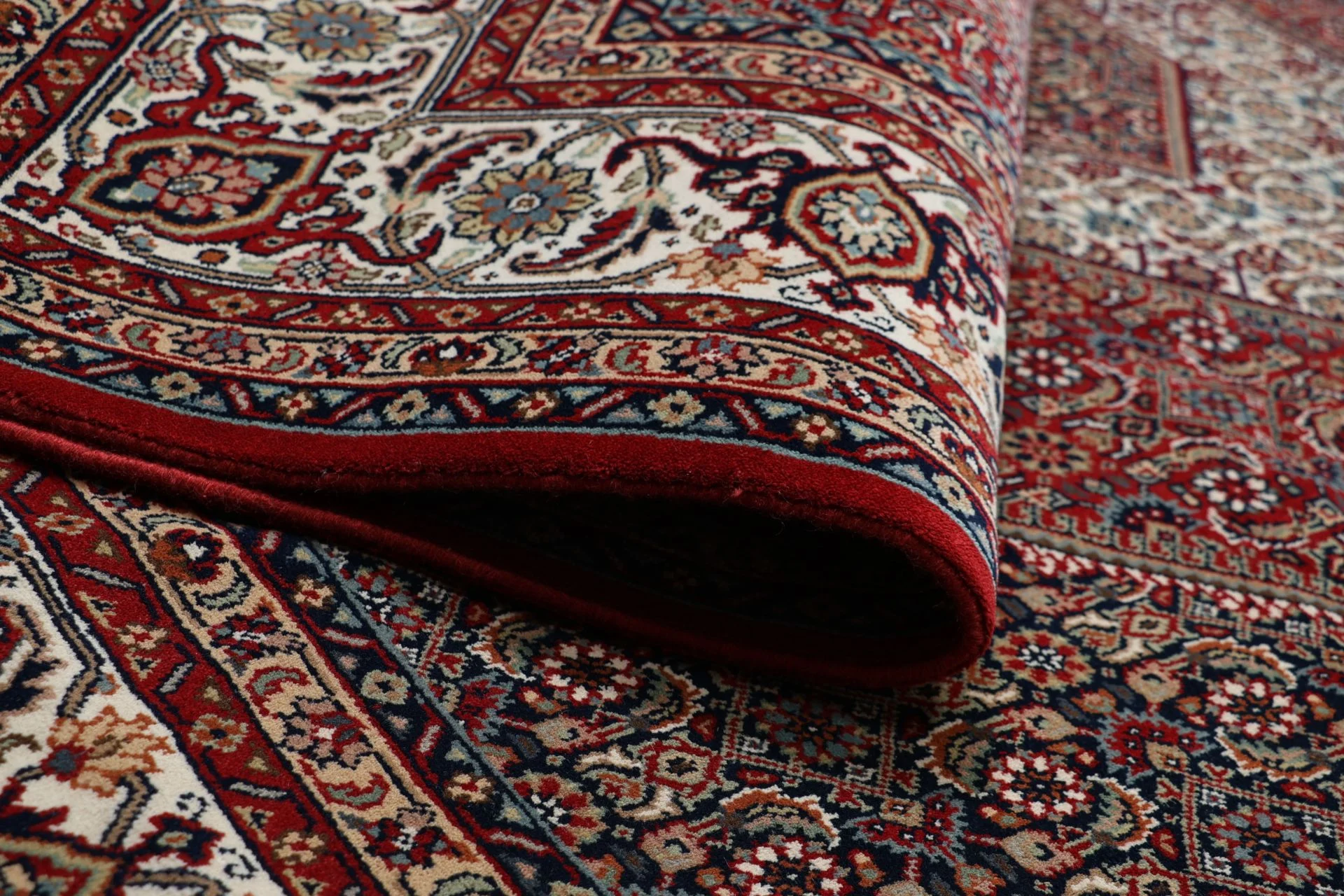 Hand-Knotted Wool Bijar Indian Rug, 243 × 299 cm