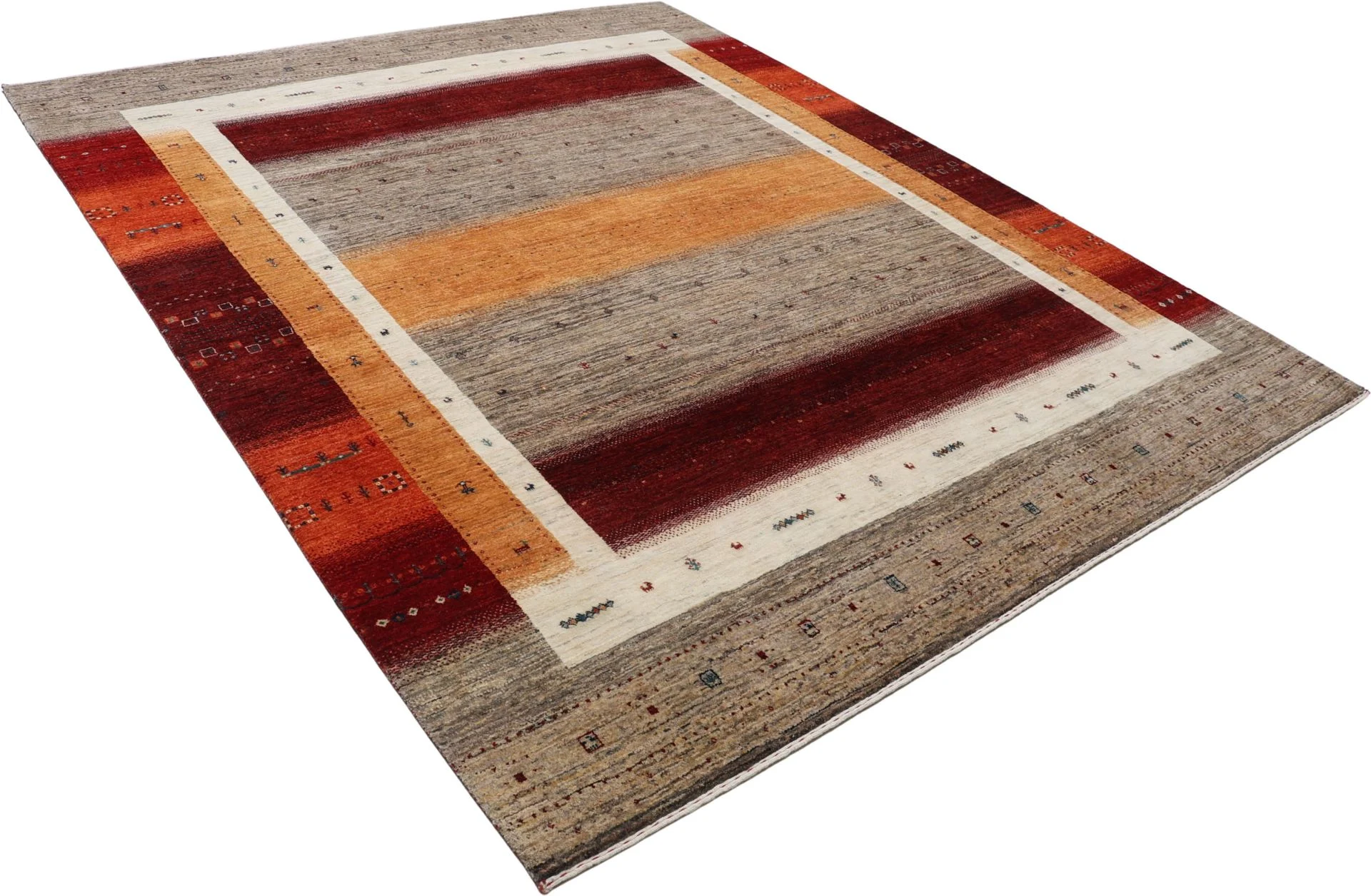Loribaft Indian Rug — hand-knotted, 248 × 306 cm, Wool