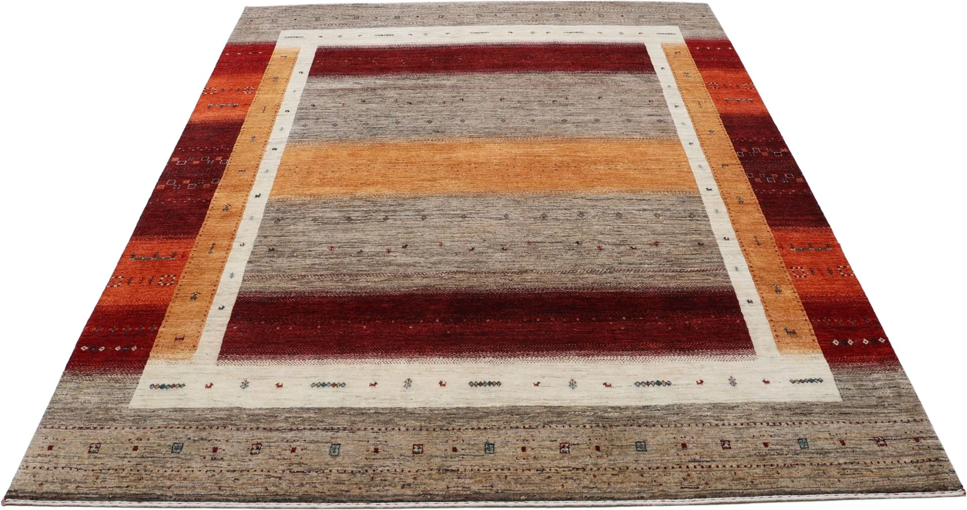 Loribaft Indian Rug — hand-knotted, 248 × 306 cm, Wool