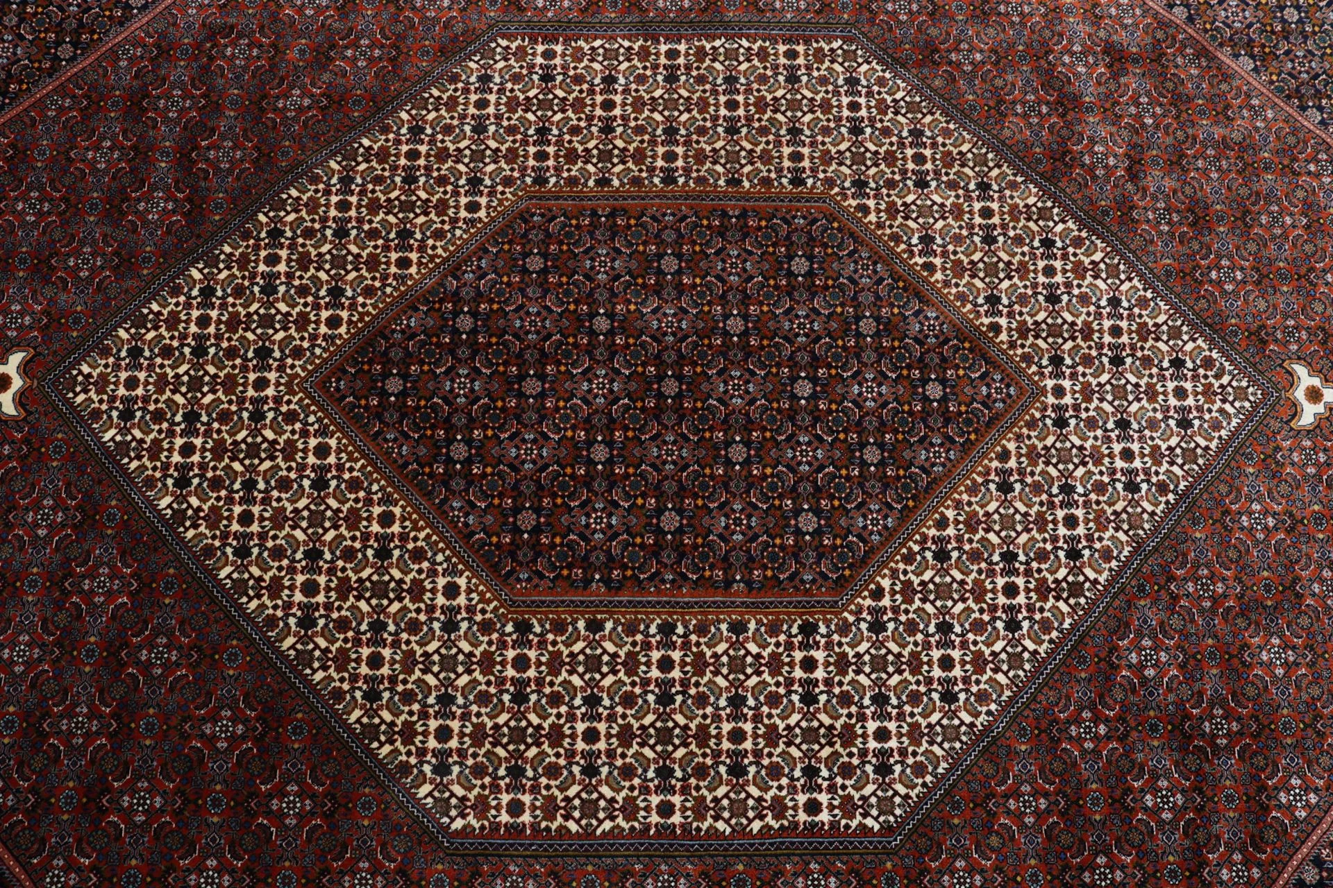 Hand-Knotted Wool Bijar Persian Rug, 253 × 356 cm