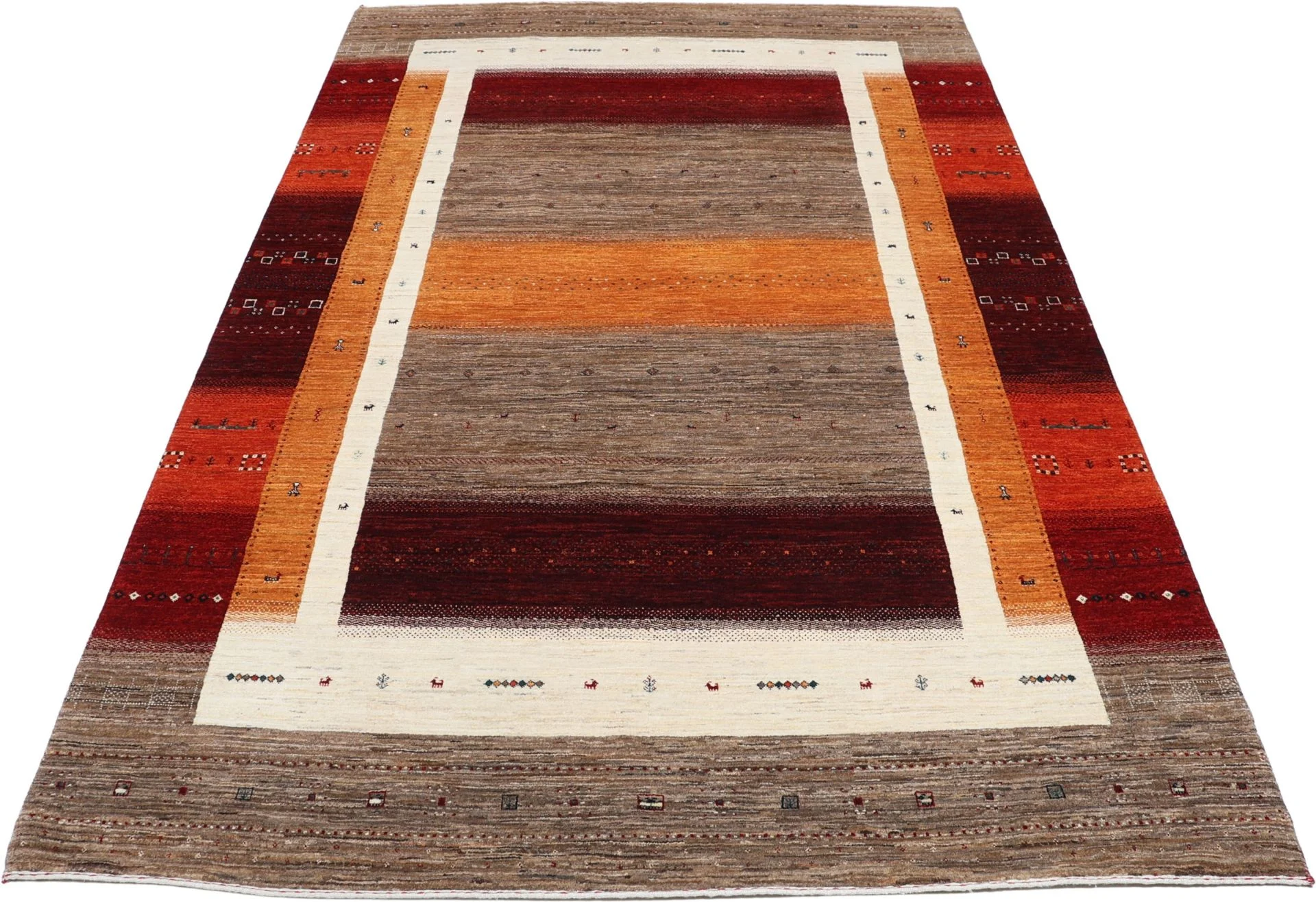 Loribaft Indian Rug — hand-knotted, 205 × 304 cm, Wool