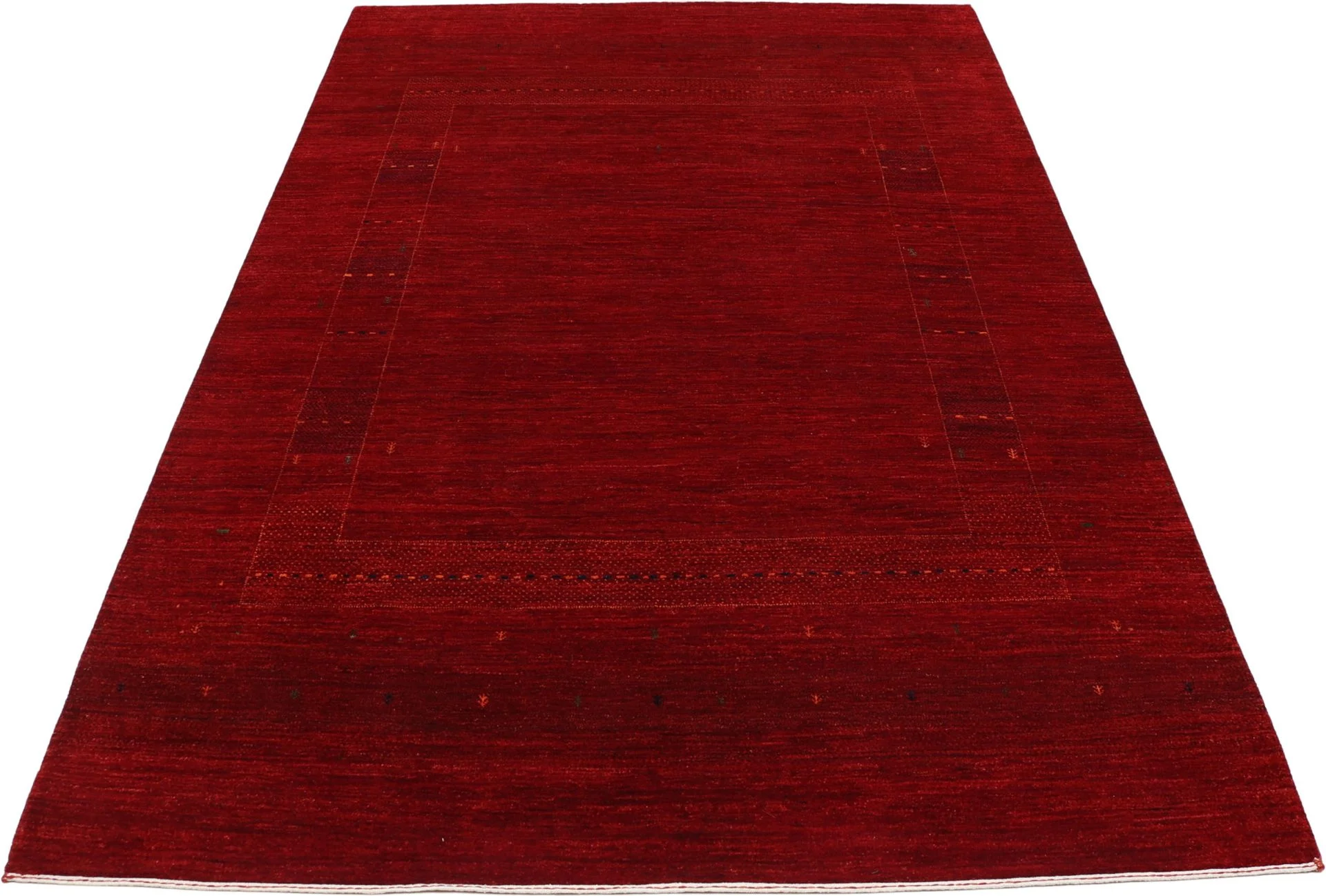 Hand-Knotted Wool Loribaft Indian Rug, 205 × 305 cm