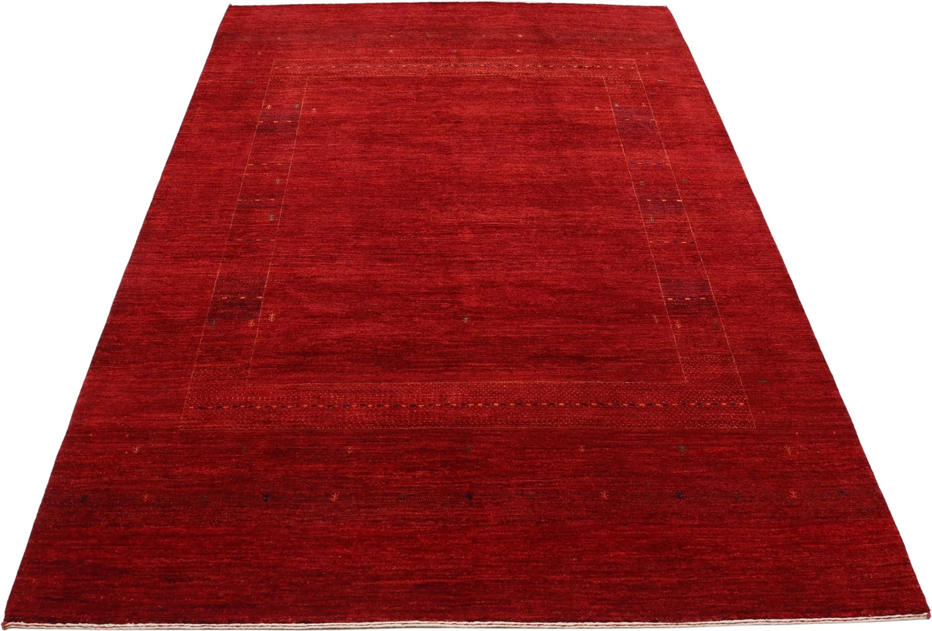Hand-Knotted Wool Loribaft Indian Rug, 205 × 305 cm