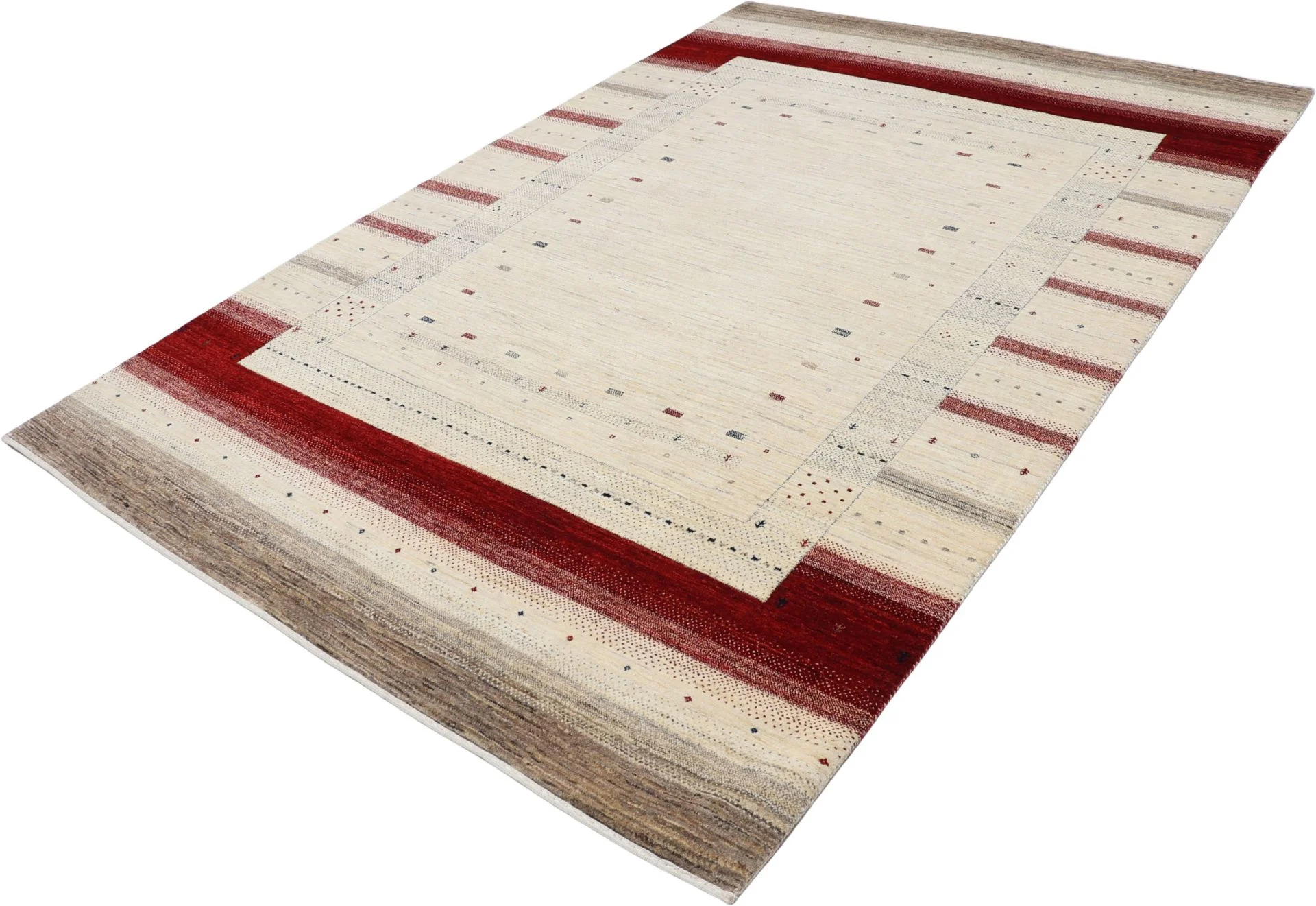 Hand-Knotted Wool Loribaft Indian Rug, 201 × 300 cm