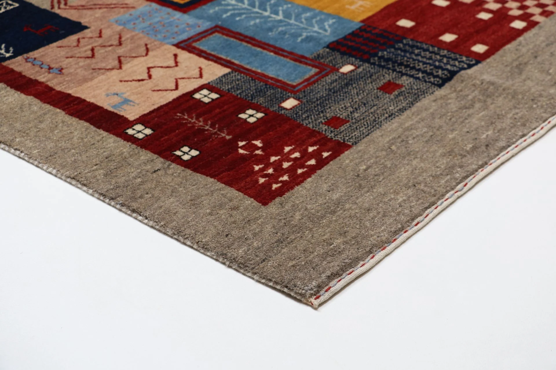Hand-Knotted Wool Loribaft Indian Rug, 204 × 309 cm