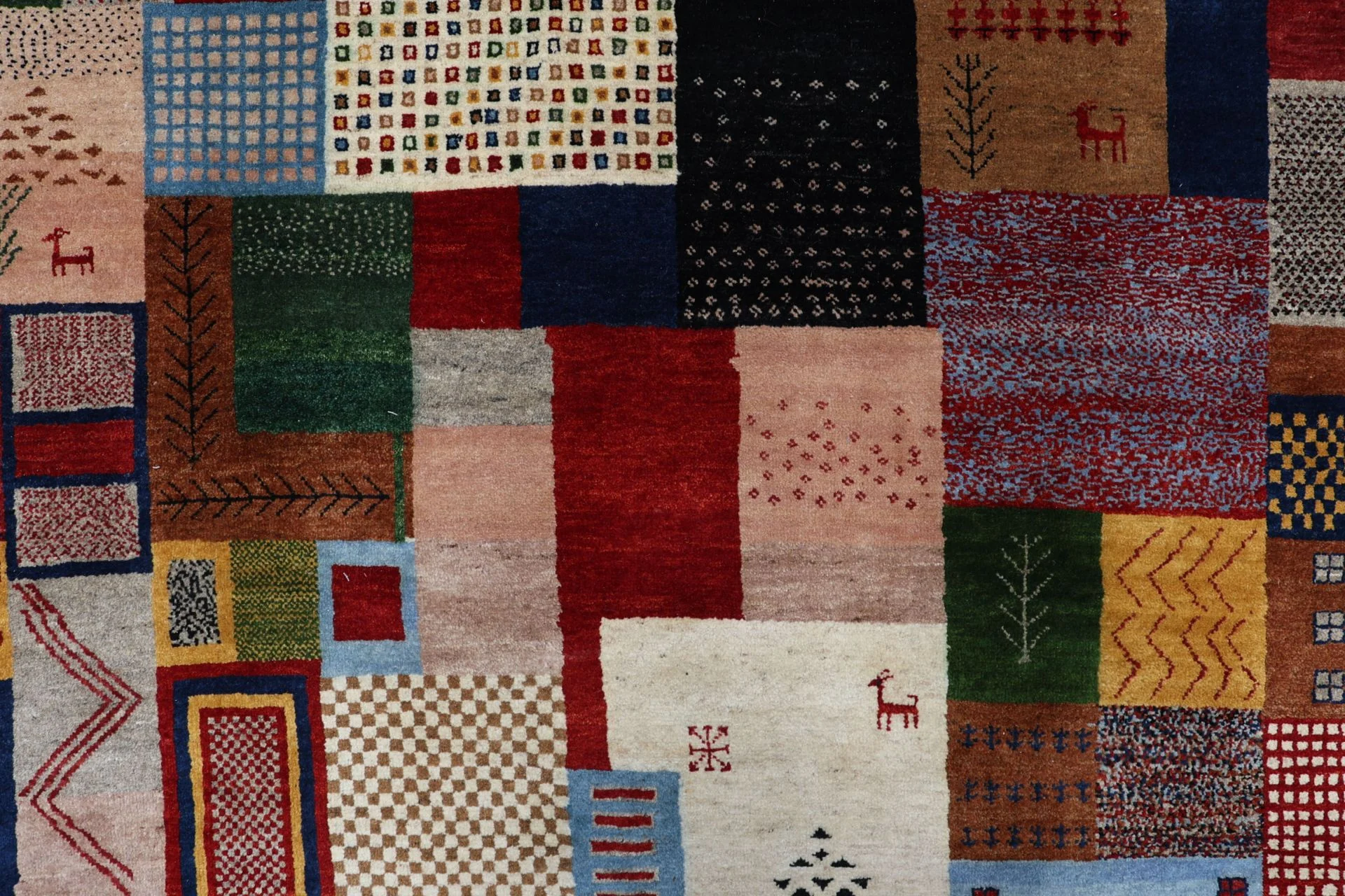 Hand-Knotted Wool Loribaft Indian Rug, 204 × 309 cm