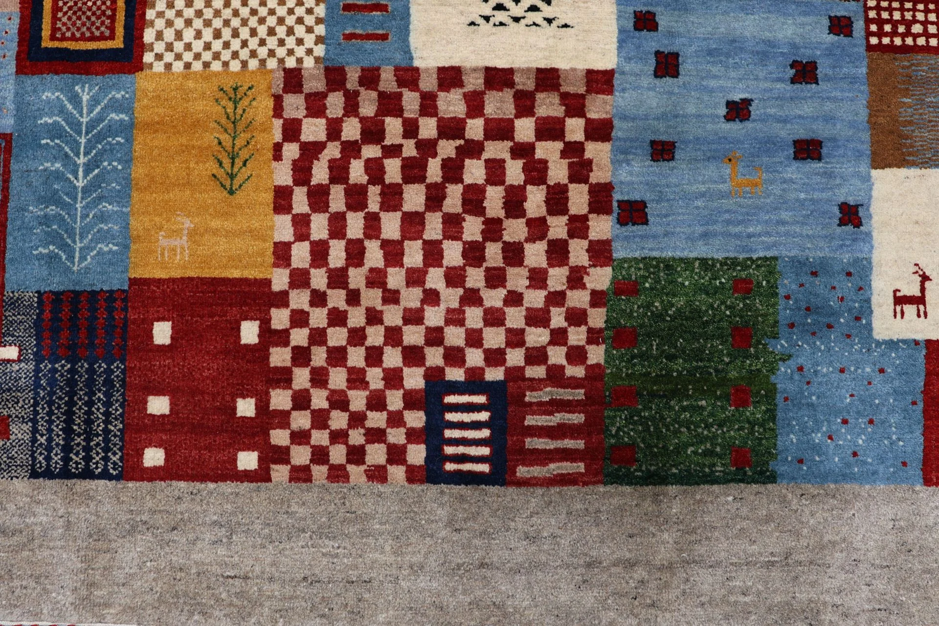 Hand-Knotted Wool Loribaft Indian Rug, 204 × 309 cm