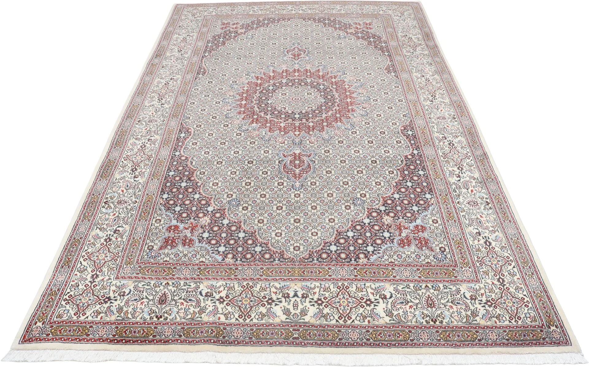 Moud Persian Rug — hand-knotted, 195 × 305 cm, Wool
