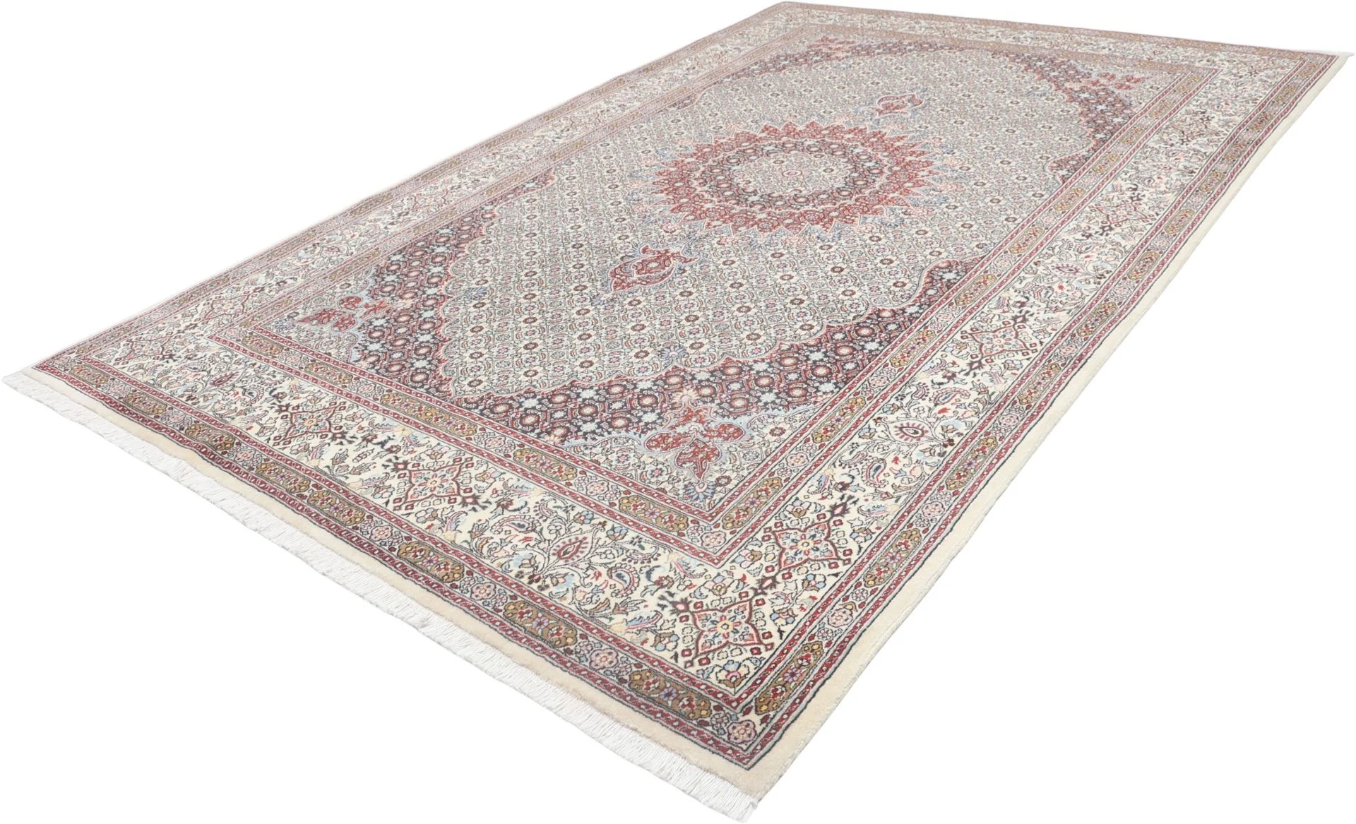 Moud Persian Rug — hand-knotted, 195 × 305 cm, Wool
