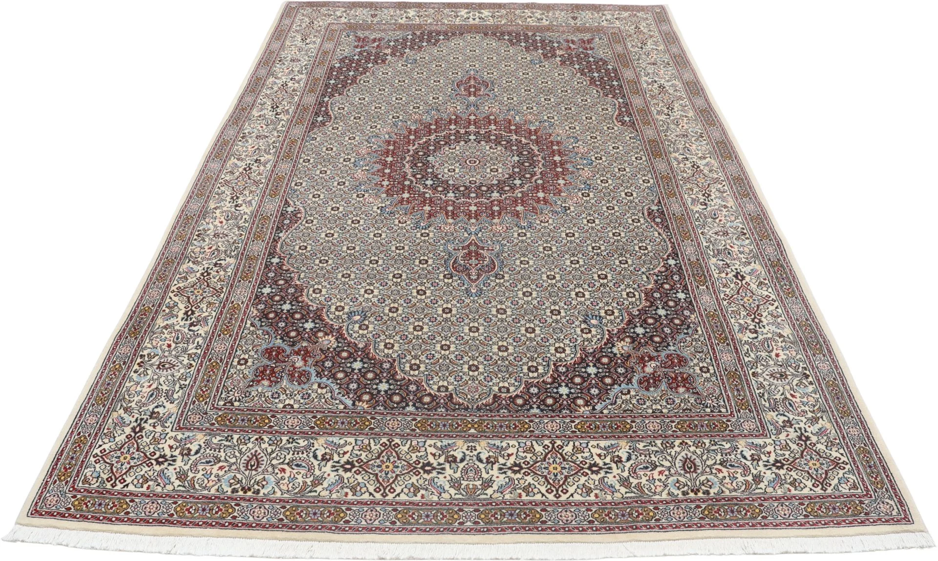 Moud Persian Rug — hand-knotted, 195 × 305 cm, Wool