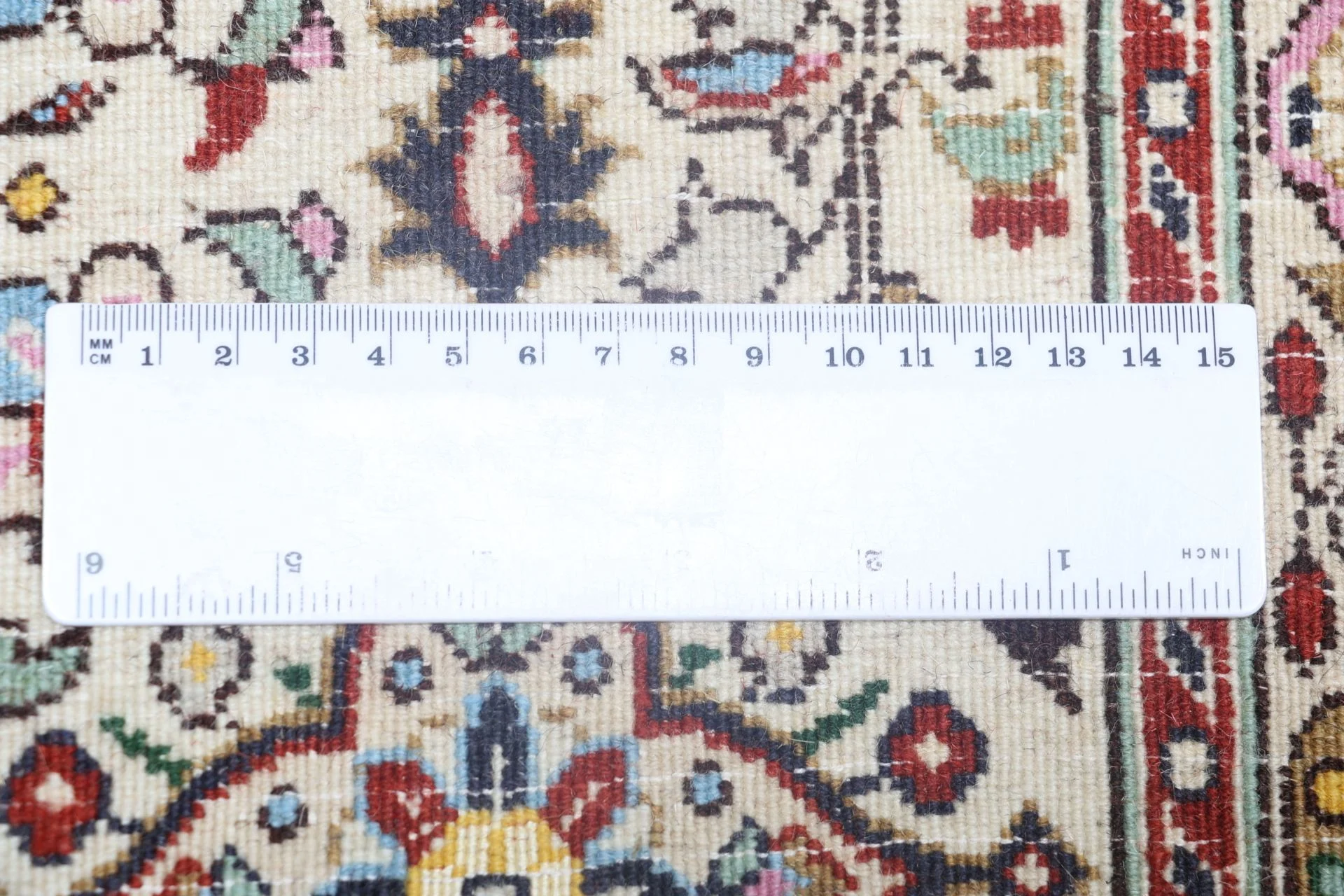 Moud Persian Rug — hand-knotted, 195 × 305 cm, Wool