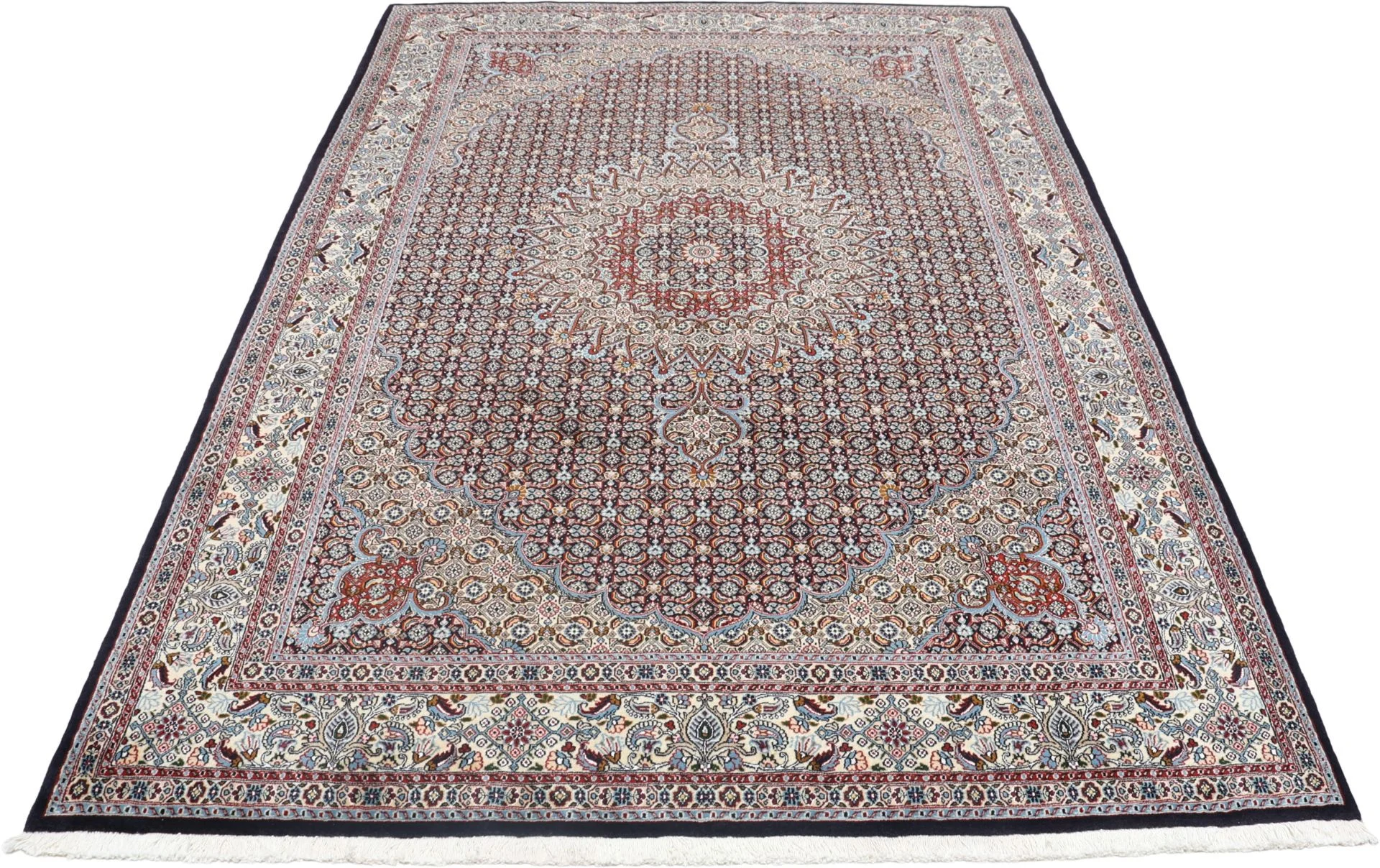 Moud Persian Rug 202 × 295 cm, Wool, hand-knotted