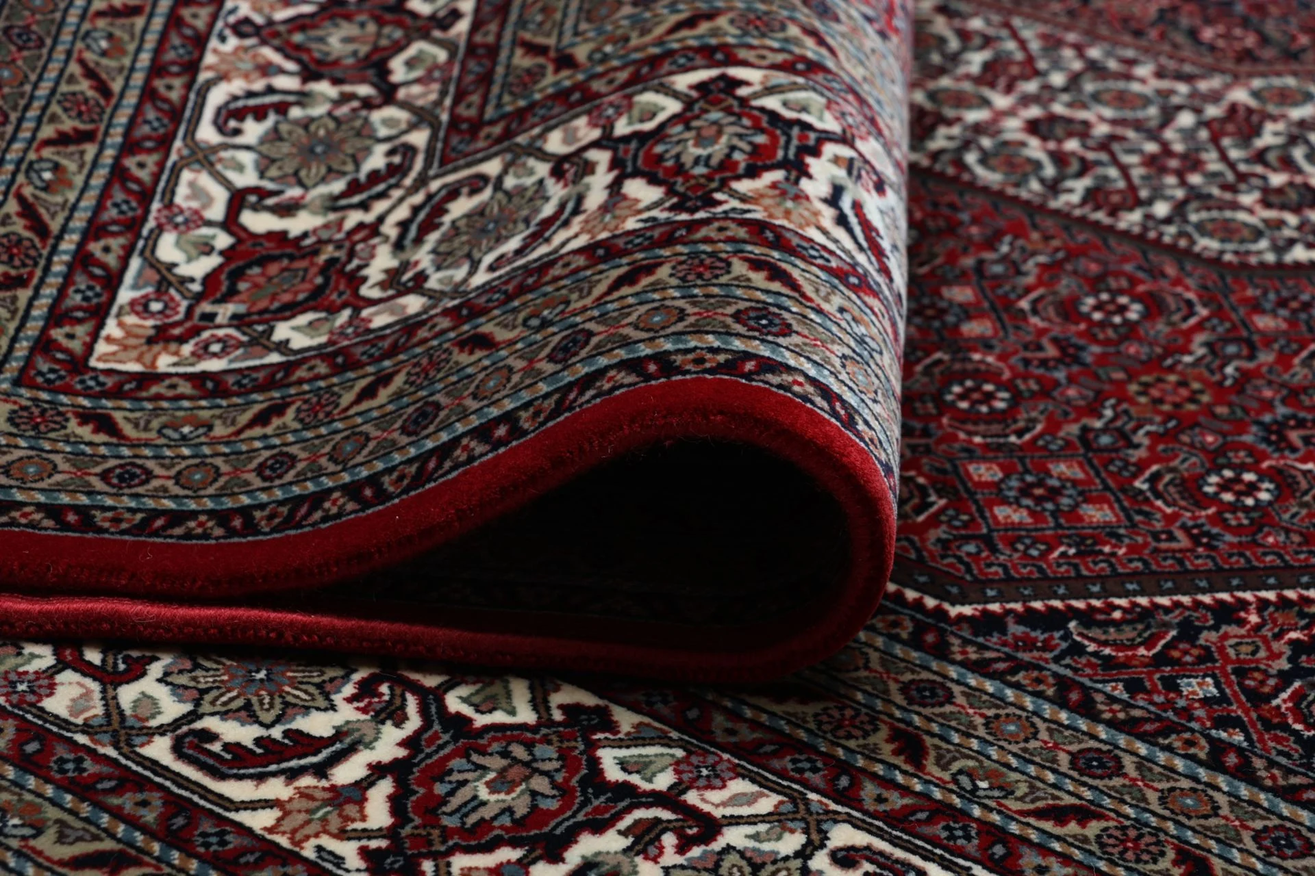 Hand-Knotted Wool Bijar Indian Rug, 251 × 306 cm