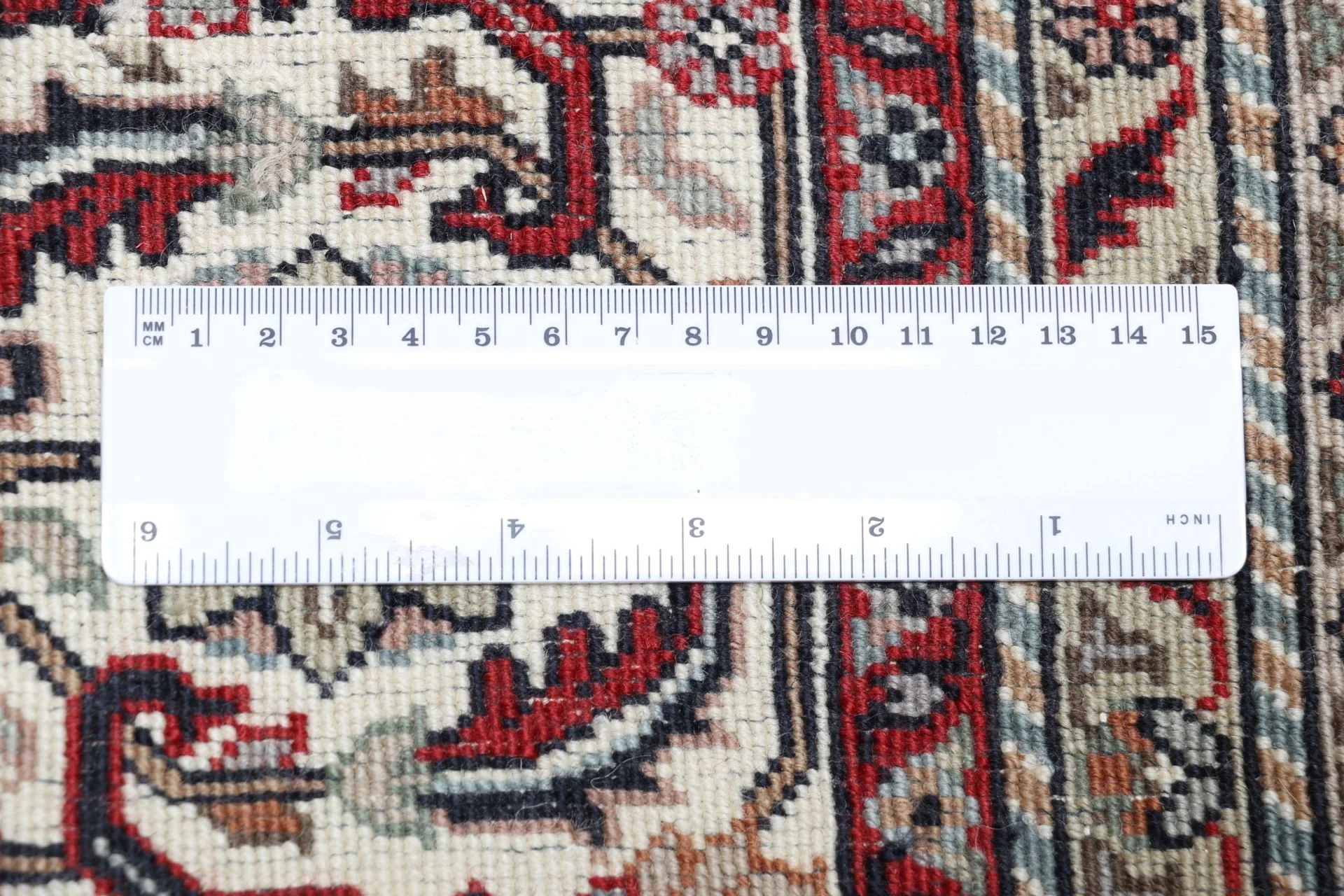 Hand-Knotted Wool Bijar Indian Rug, 251 × 306 cm