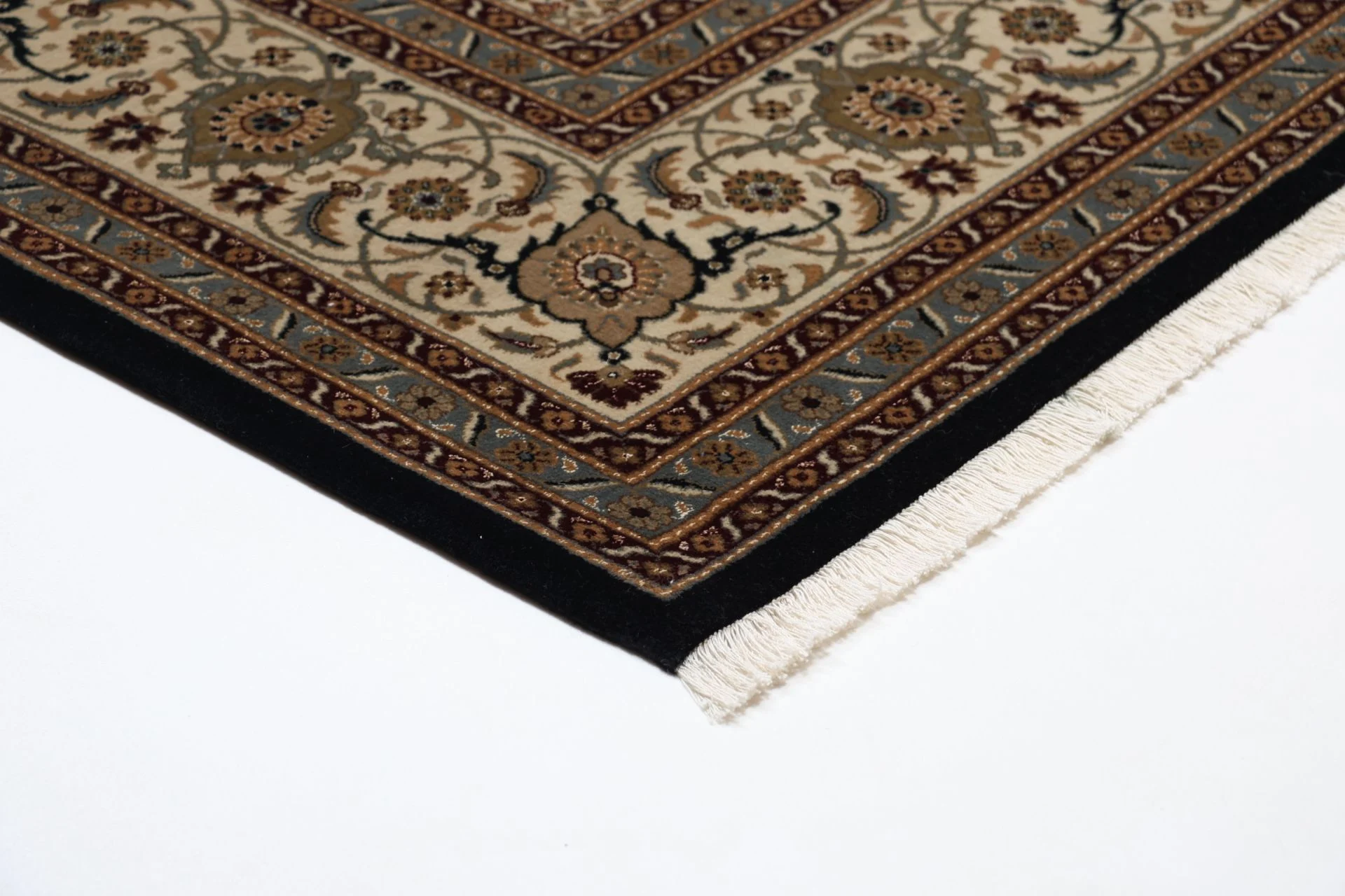 Hand-Knotted Wool Tabriz Indian Rug, 253 × 304 cm