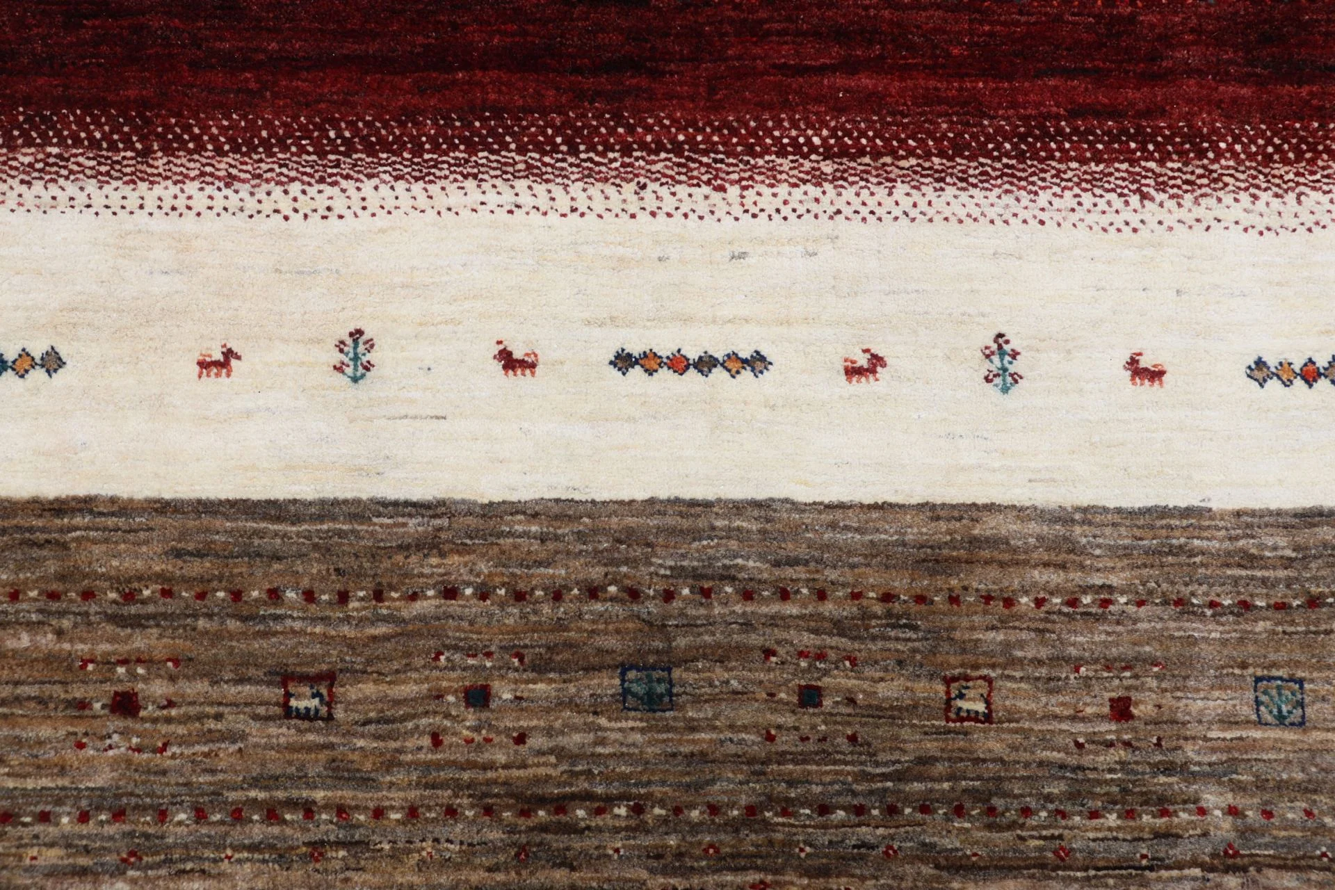 Hand-Knotted Wool Loribaft Indian Rug, 254 × 302 cm