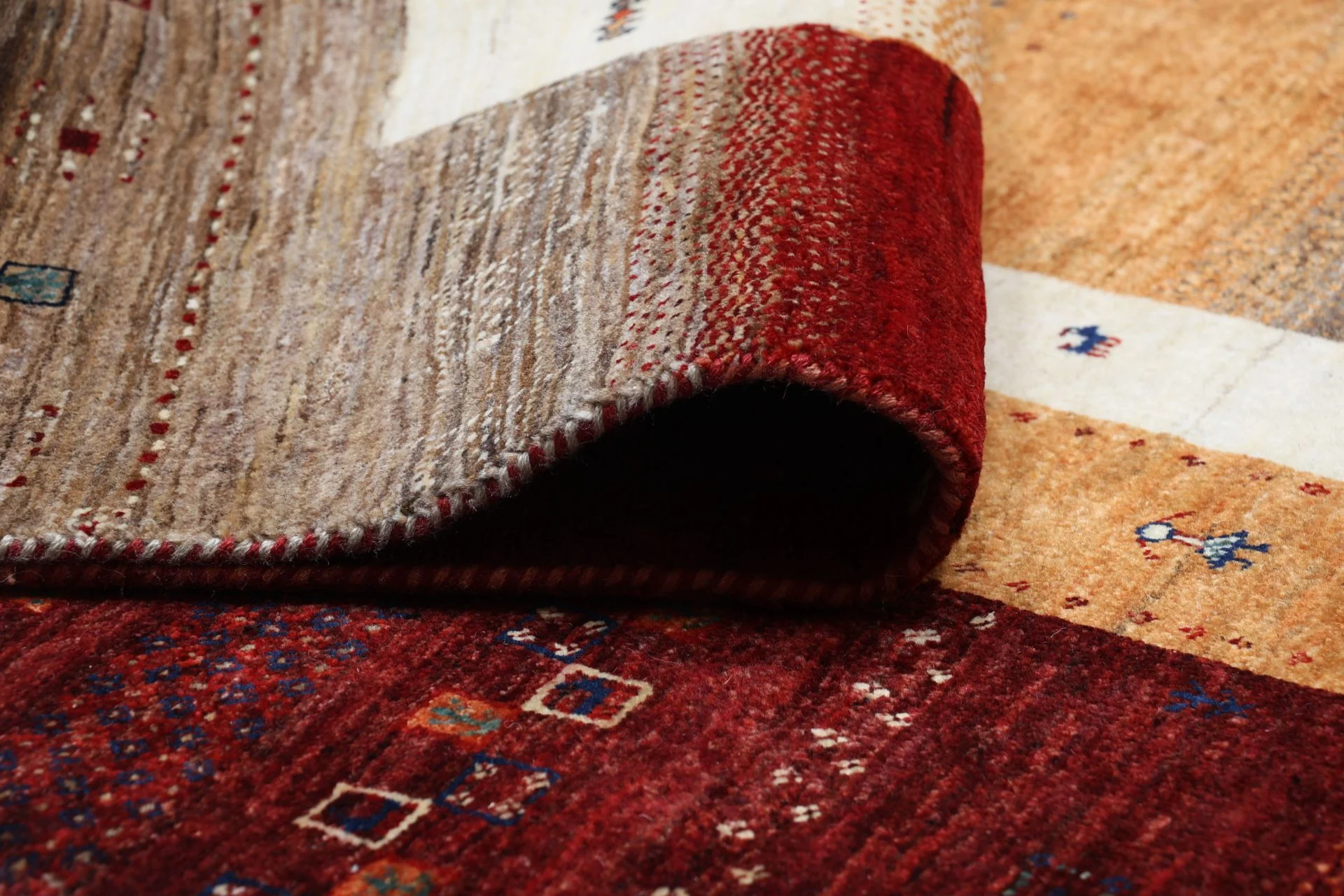 Hand-Knotted Wool Loribaft Indian Rug, 254 × 302 cm