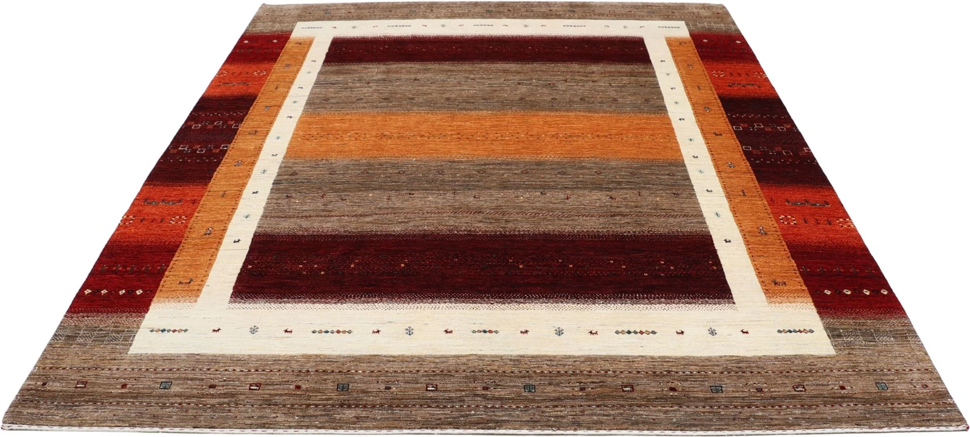 Loribaft Indian Rug — hand-knotted, 258 × 355 cm, Wool
