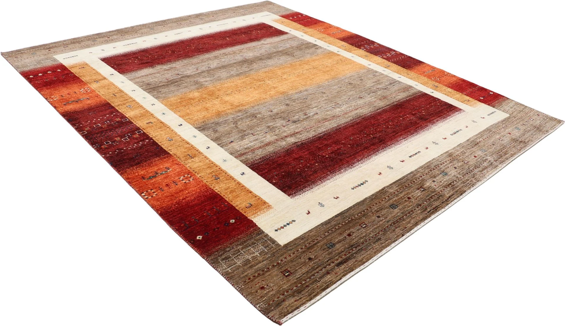 Loribaft Indian Rug — hand-knotted, 258 × 355 cm, Wool