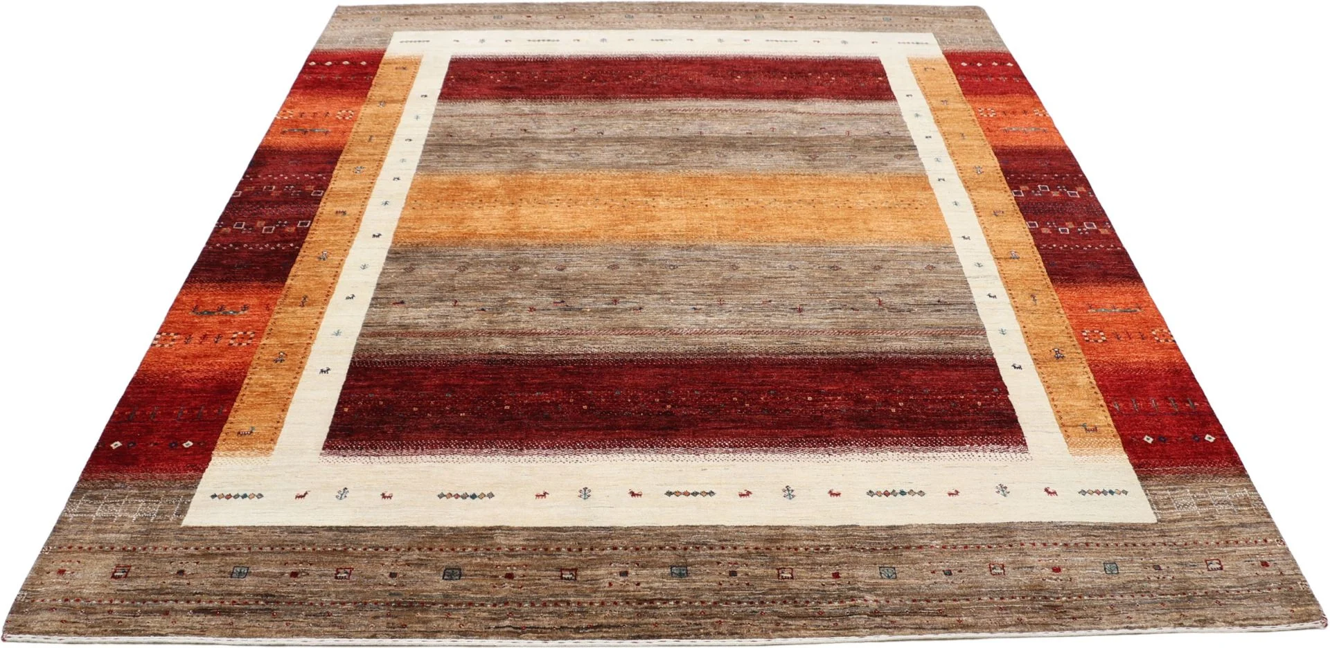 Loribaft Indian Rug — hand-knotted, 258 × 355 cm, Wool