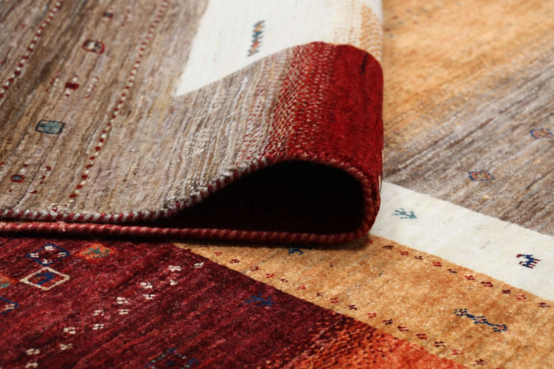 Loribaft Indian Rug — hand-knotted, 258 × 355 cm, Wool