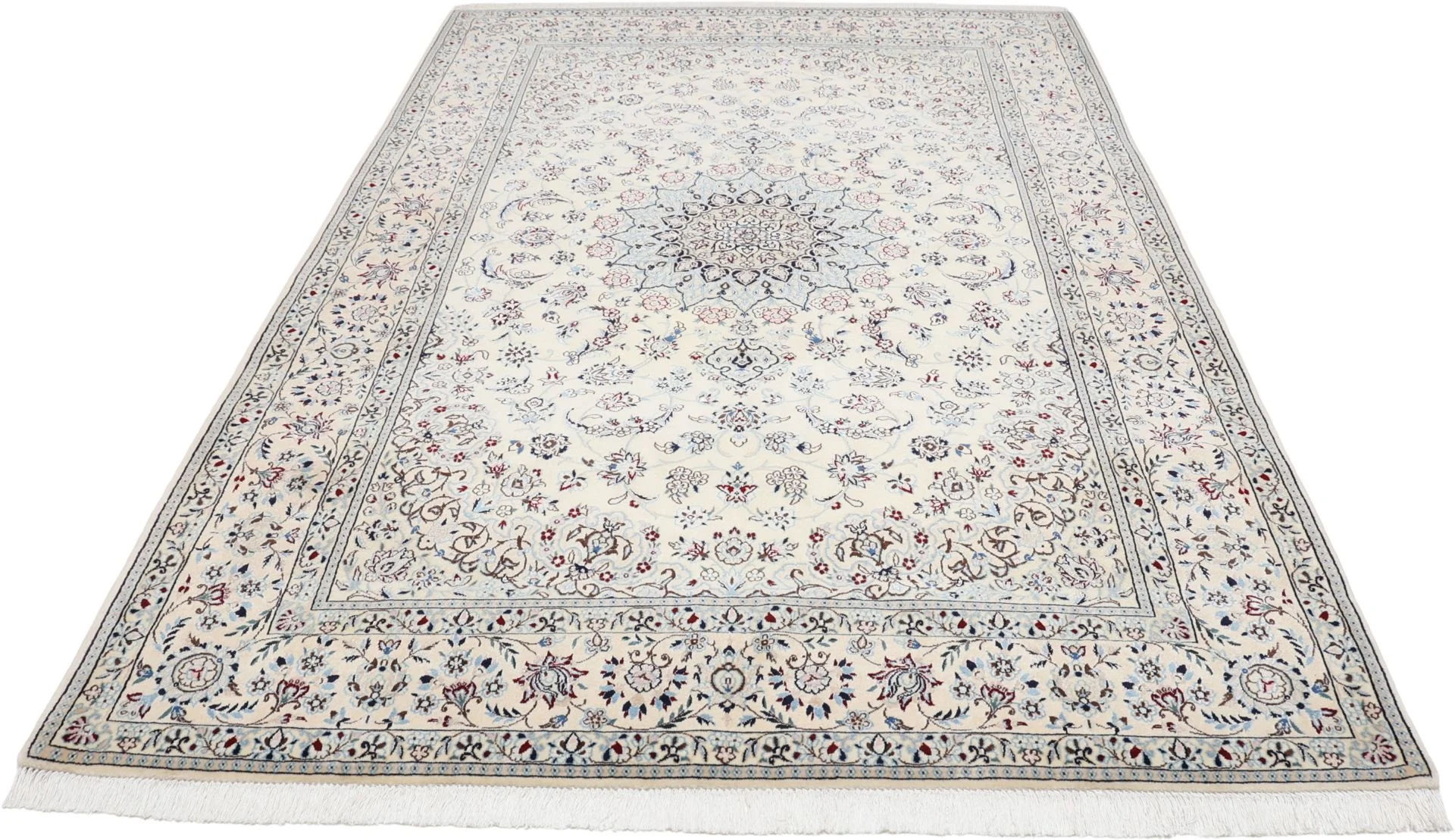 Nain Persian Rug 160 × 242 cm, Wool & Silk, hand-knotted