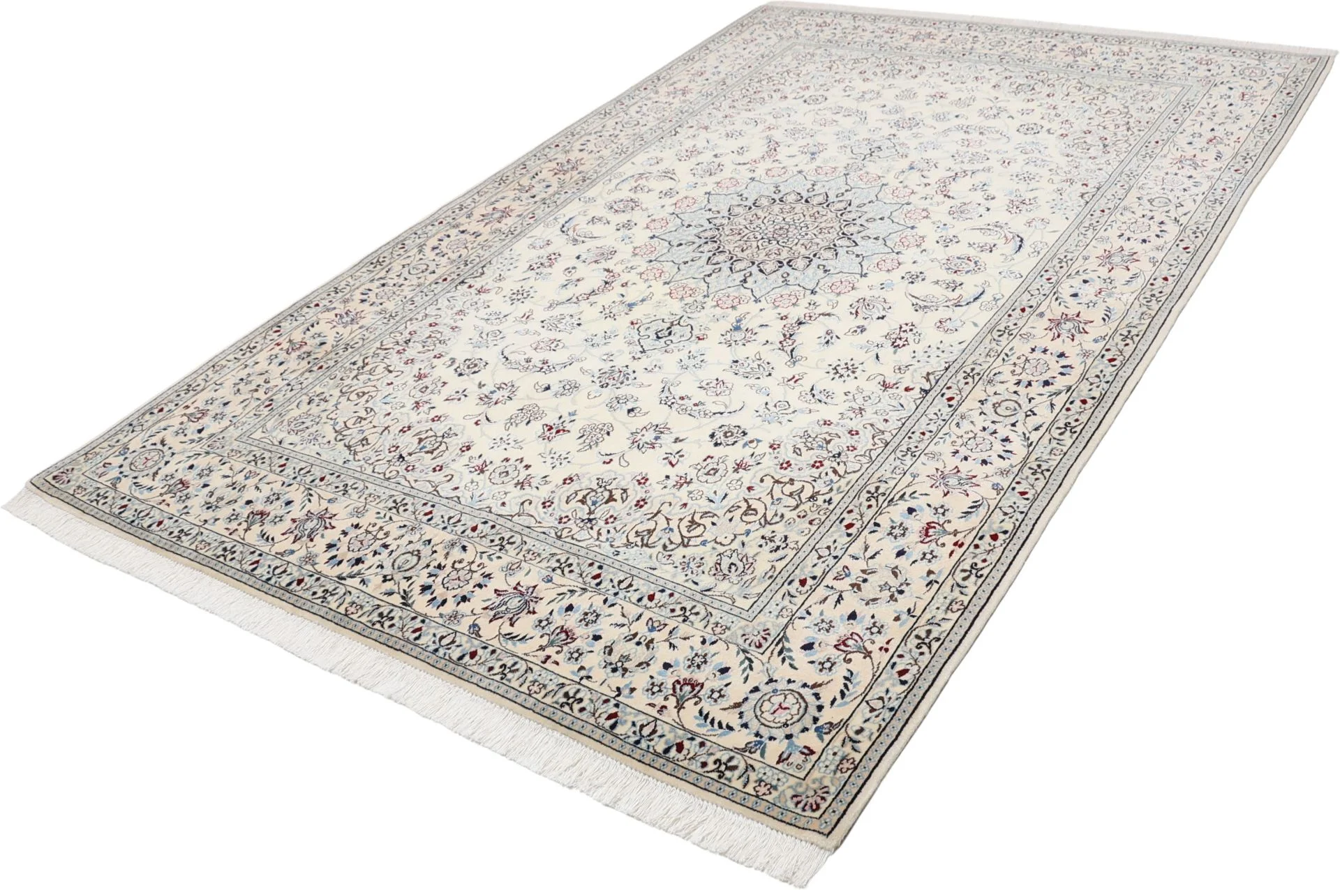 Nain Persian Rug 160 × 242 cm, Wool & Silk, hand-knotted