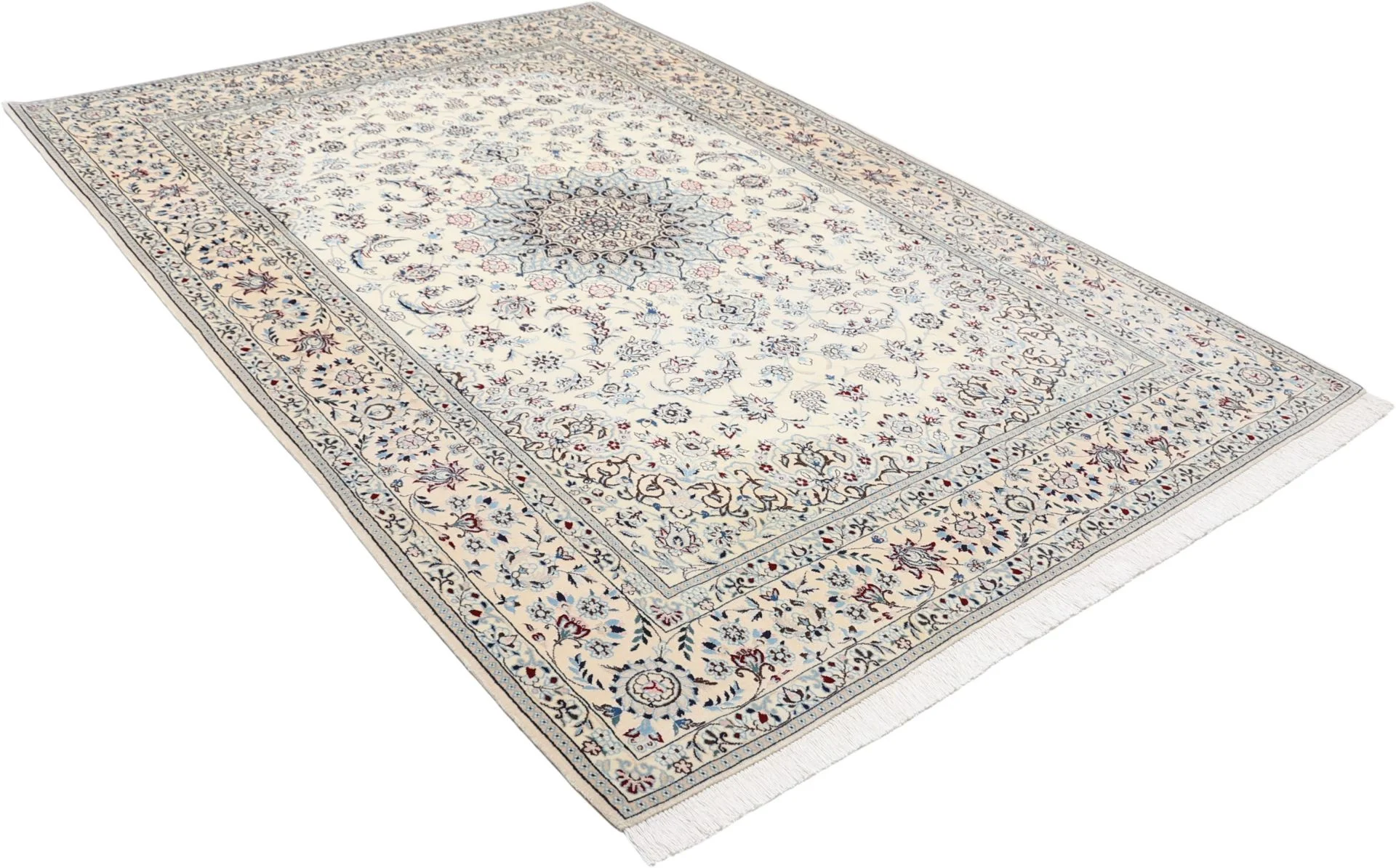 Nain Persian Rug 160 × 242 cm, Wool & Silk, hand-knotted