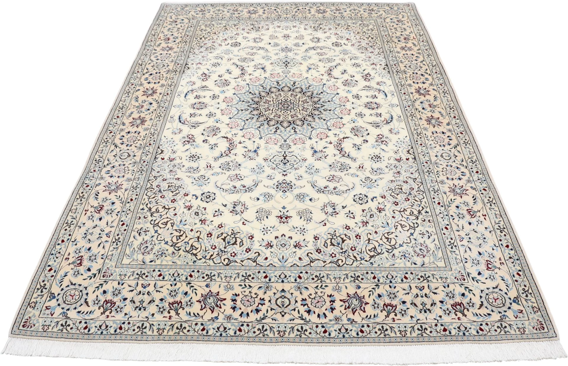 Nain Persian Rug 160 × 242 cm, Wool & Silk, hand-knotted