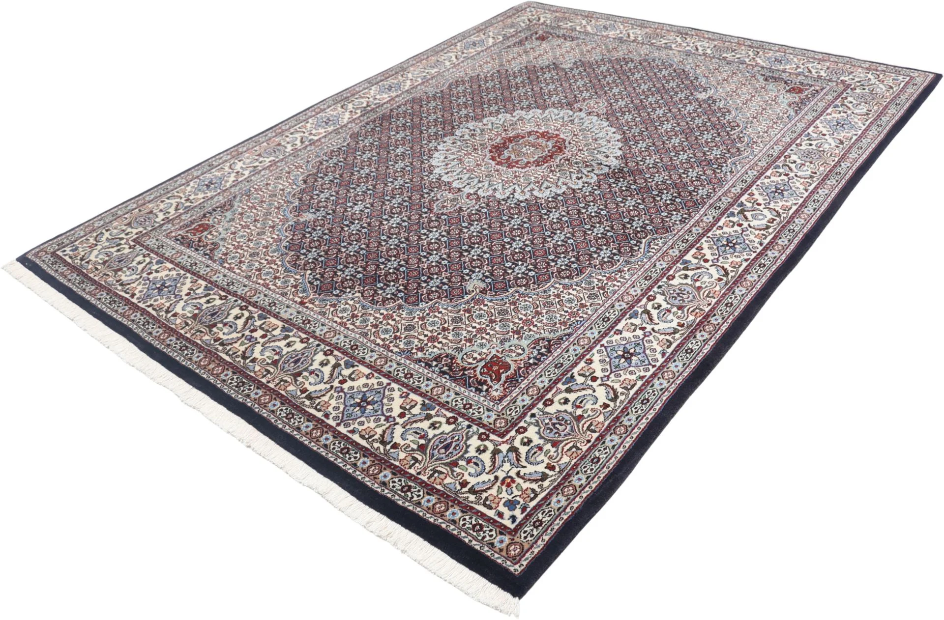 Moud Persian Rug 170 × 235 cm, Wool, hand-knotted