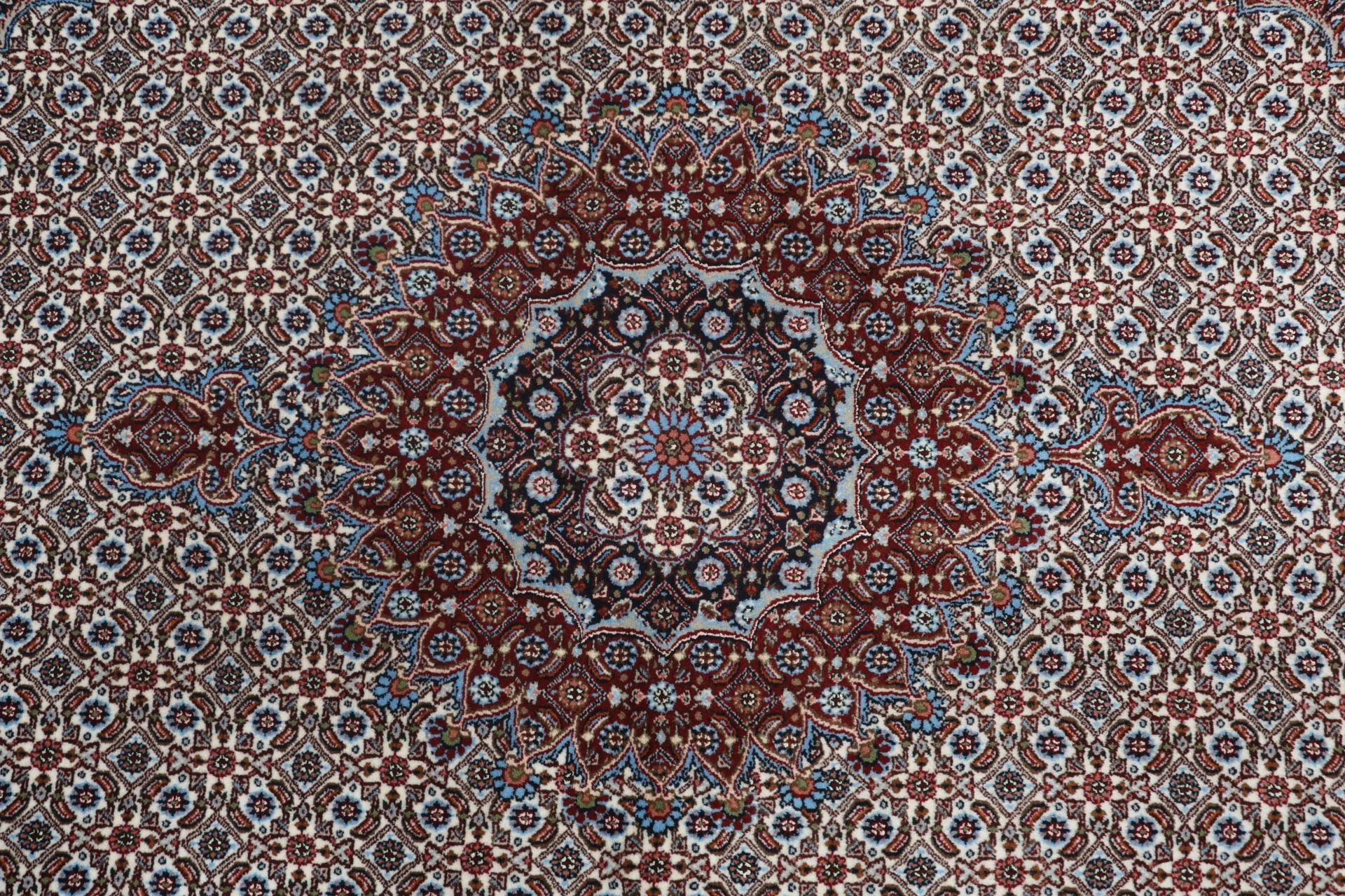 Hand-Knotted Wool Moud Persian Rug, 175 × 247 cm