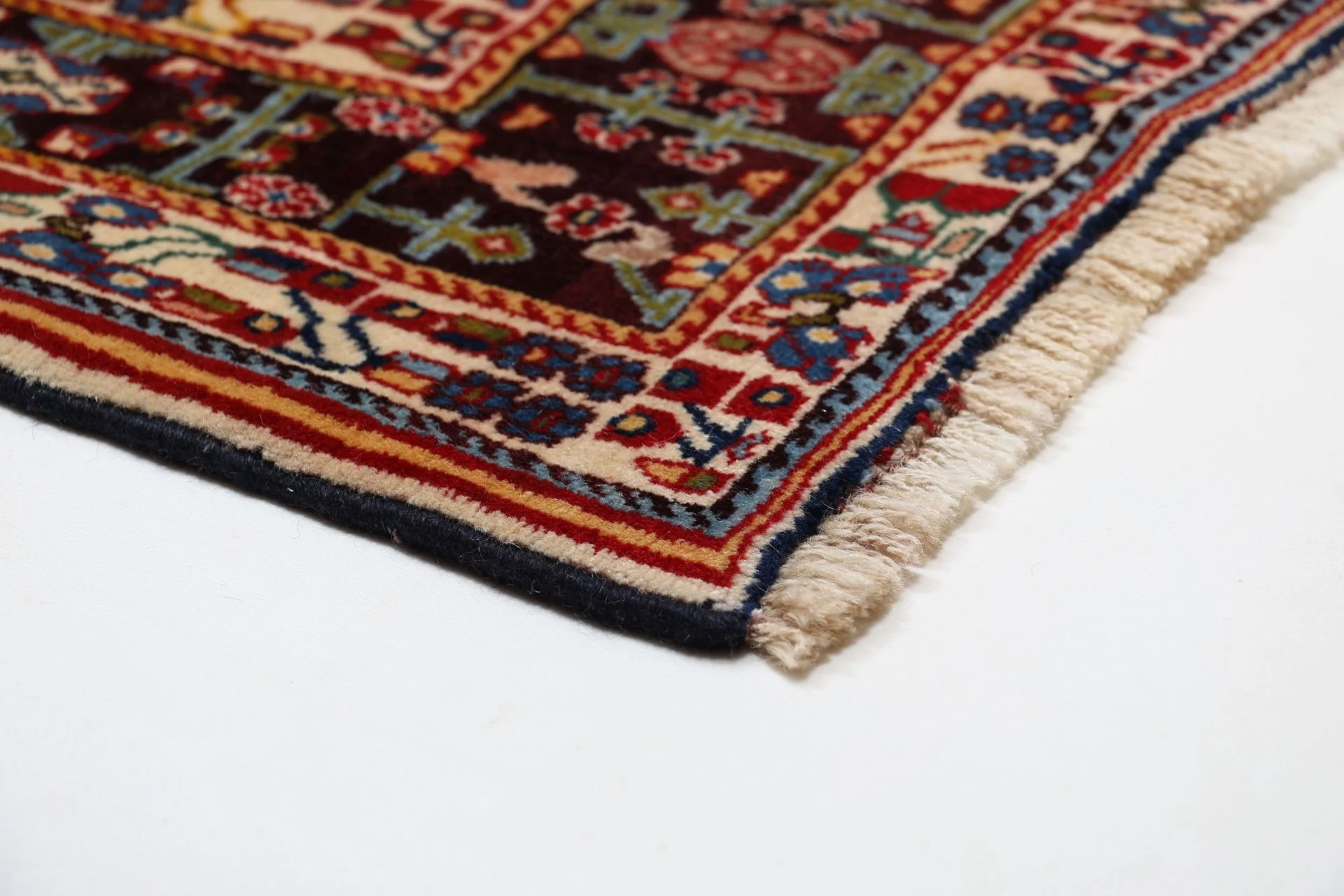 Shiraz Persian Rug — hand-knotted, 206 × 303 cm, Wool