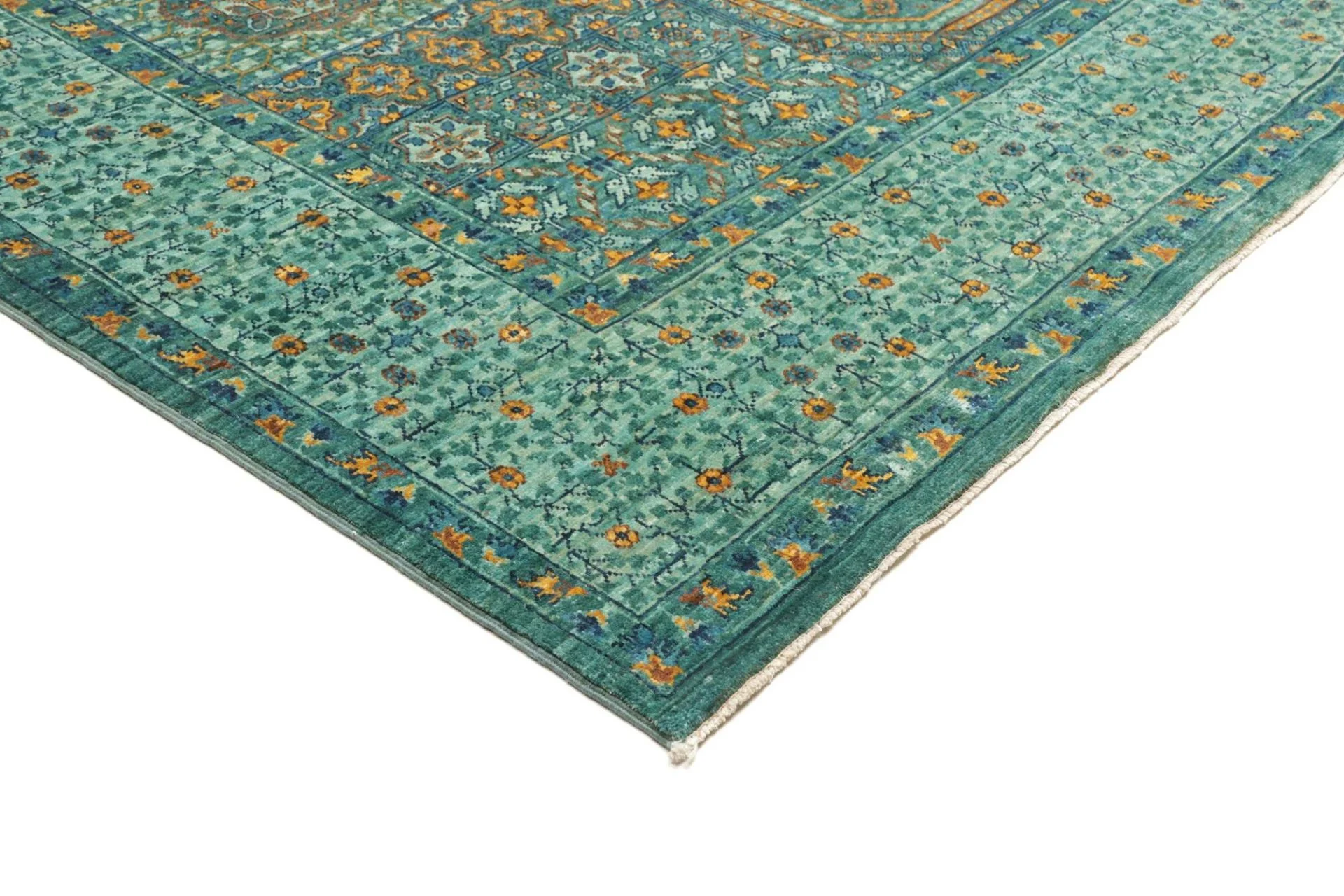 orientteppich-mamluk-170-x-235-cm-schurwolle-handgeknupft-grun-10 Mamluk Pakistani Rug — hand-knotted, 170 × 235 cm, Wool