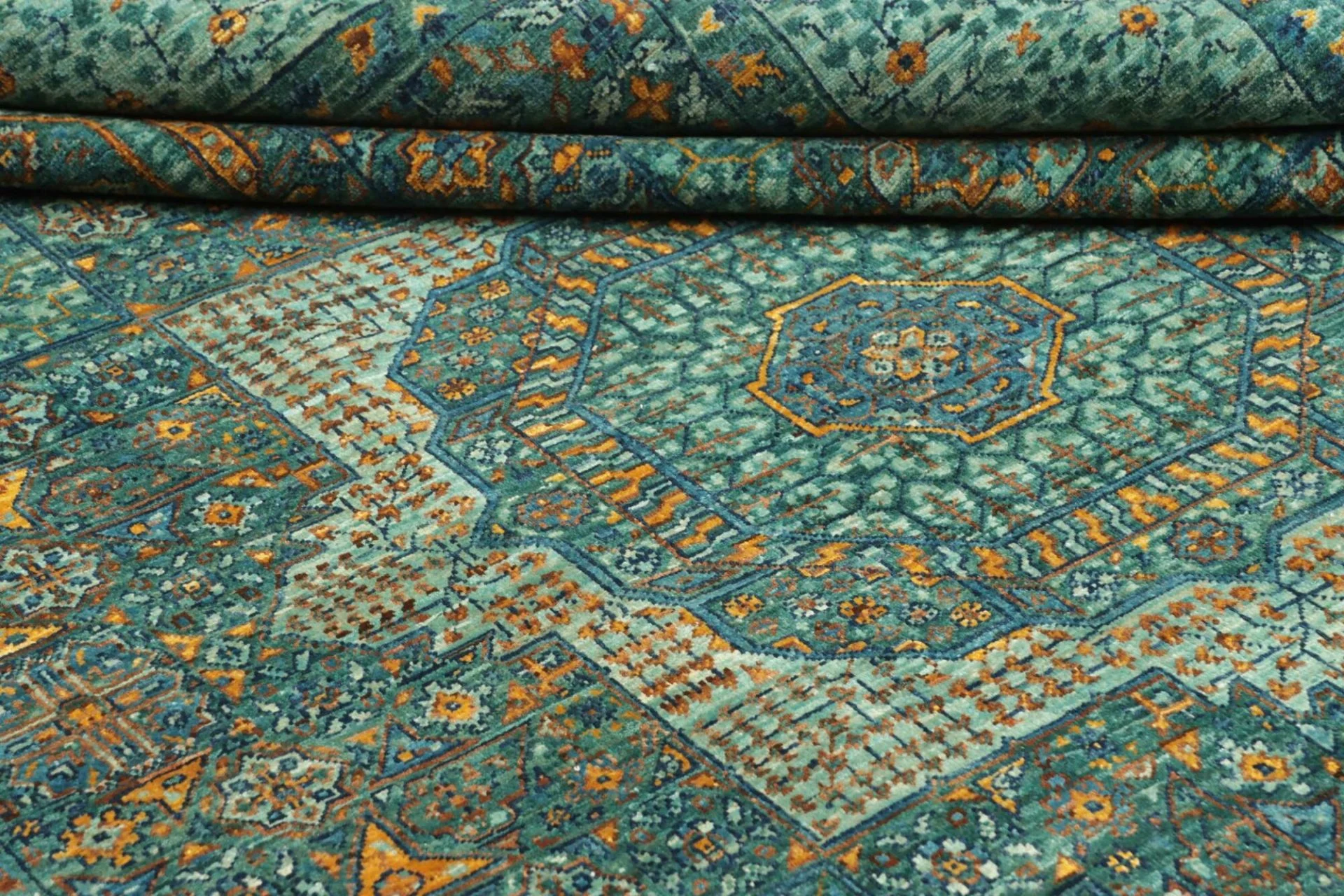 orientteppich-mamluk-170-x-235-cm-schurwolle-handgeknupft-grun-19 Mamluk Pakistani Rug — hand-knotted, 170 × 235 cm, Wool