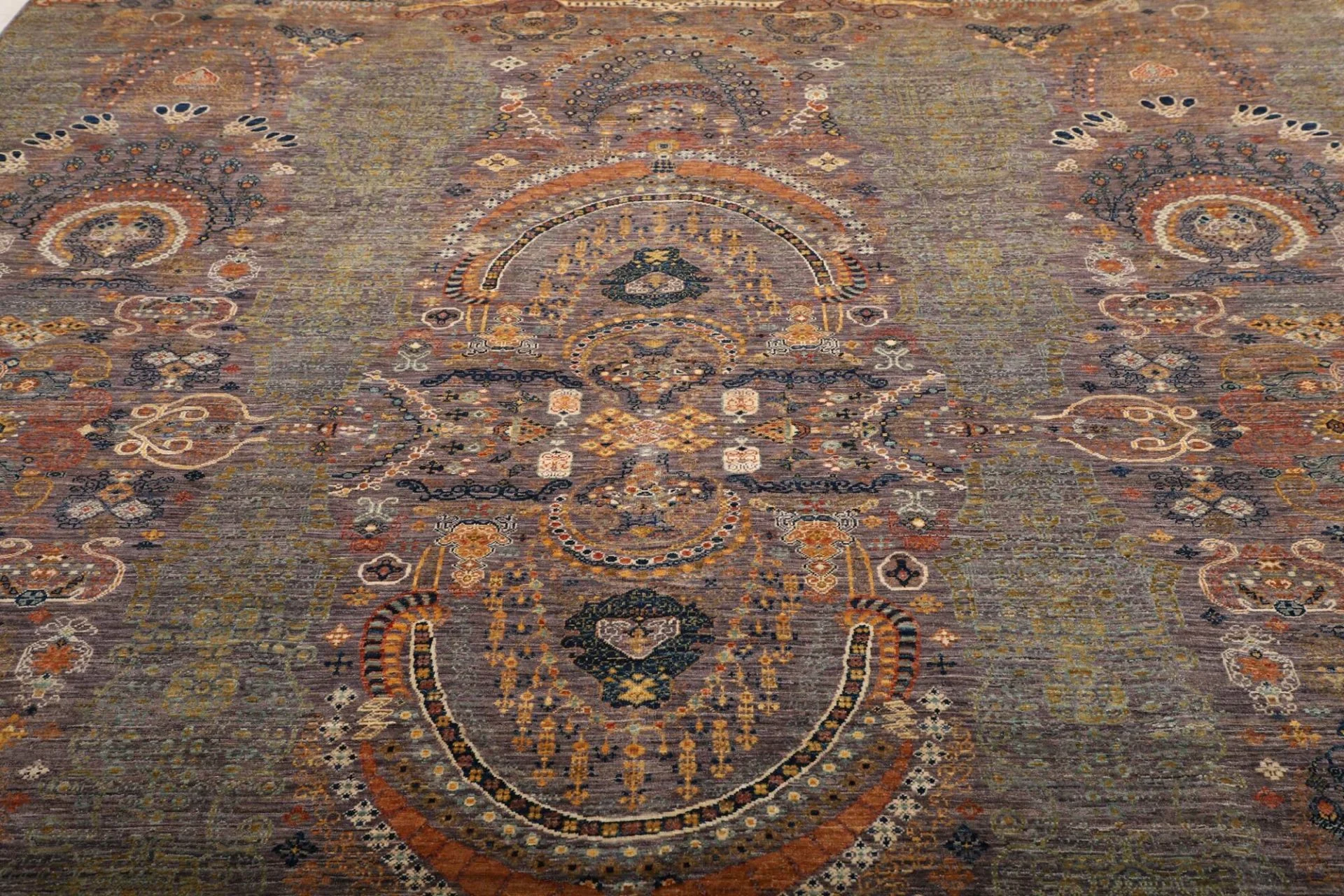 Hand-Knotted Wool Samarkand Pakistani Rug, 248 × 308 cm