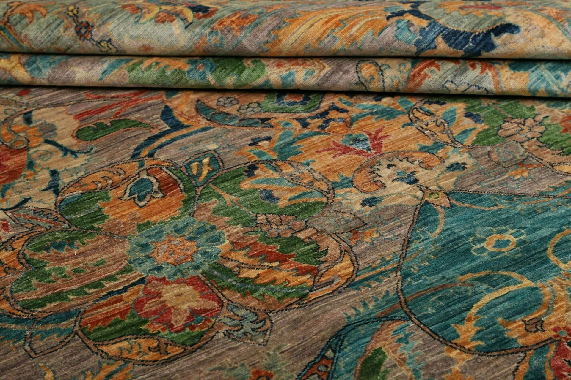 Samarkand Pakistani Rug — hand-knotted, 246 × 303 cm, Wool