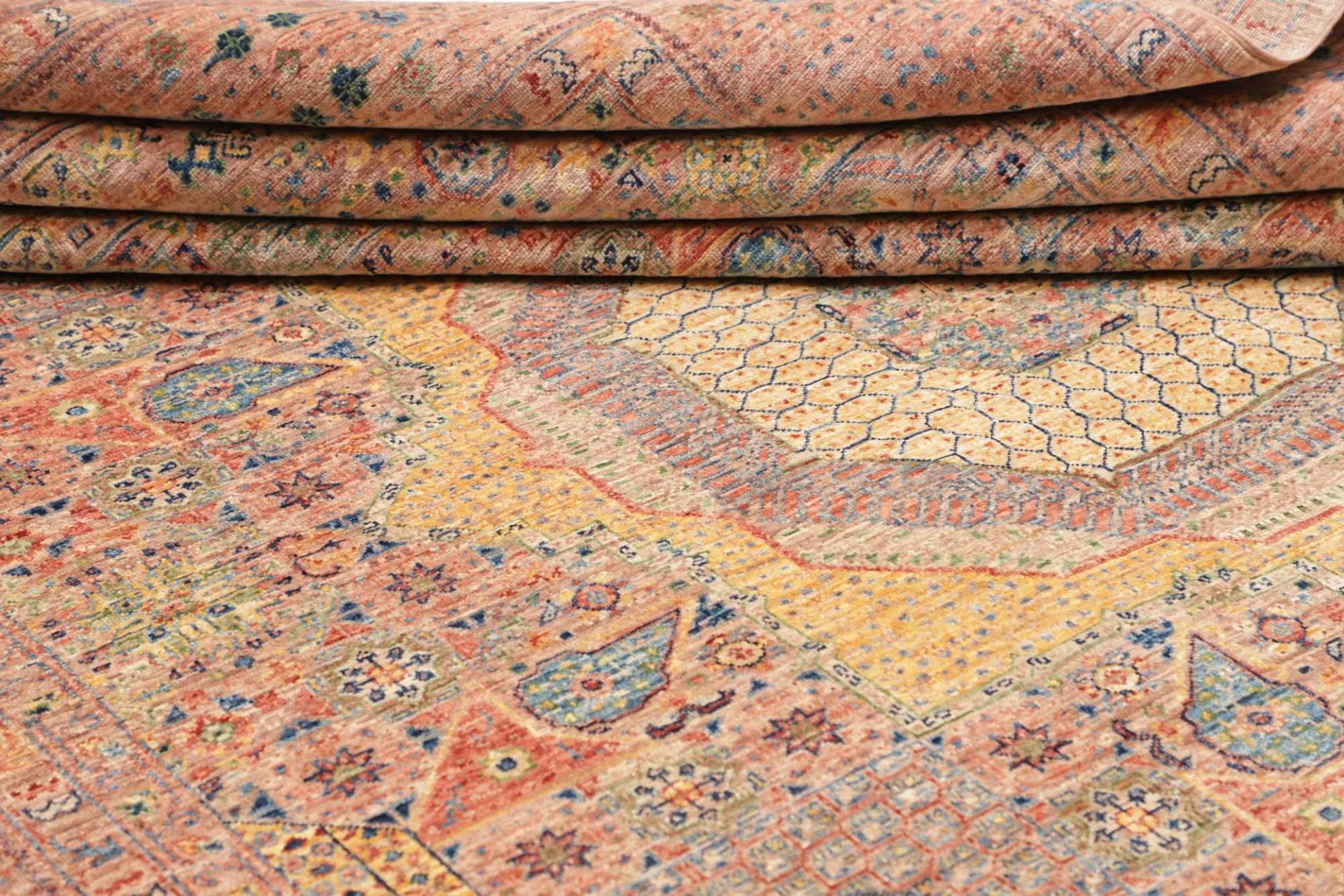 orientteppich-mamluk-206-x-297-cm-schurwolle-handgeknupft-braun-19 Mamluk Pakistani Rug — hand-knotted, 206 × 297 cm, Wool