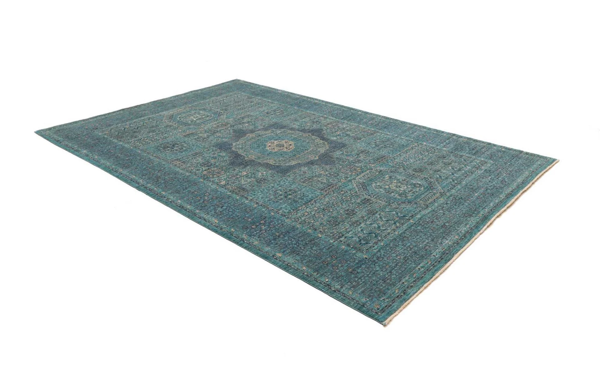 orientteppich-mamluk-205-x-294-cm-schurwolle-handgeknupft-grau-7 Hand-Knotted Wool Mamluk Pakistani Rug, 205 × 294 cm