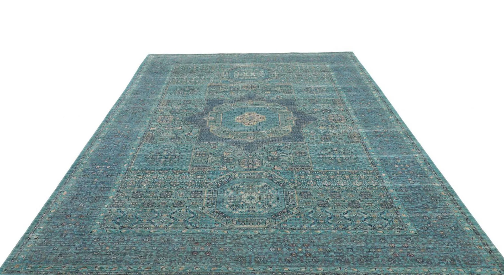 orientteppich-mamluk-205-x-294-cm-schurwolle-handgeknupft-grau-9 Hand-Knotted Wool Mamluk Pakistani Rug, 205 × 294 cm
