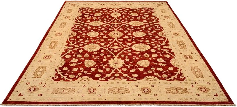 Hand-Knotted Wool Ziegler Pakistani Rug, 265 × 392 cm