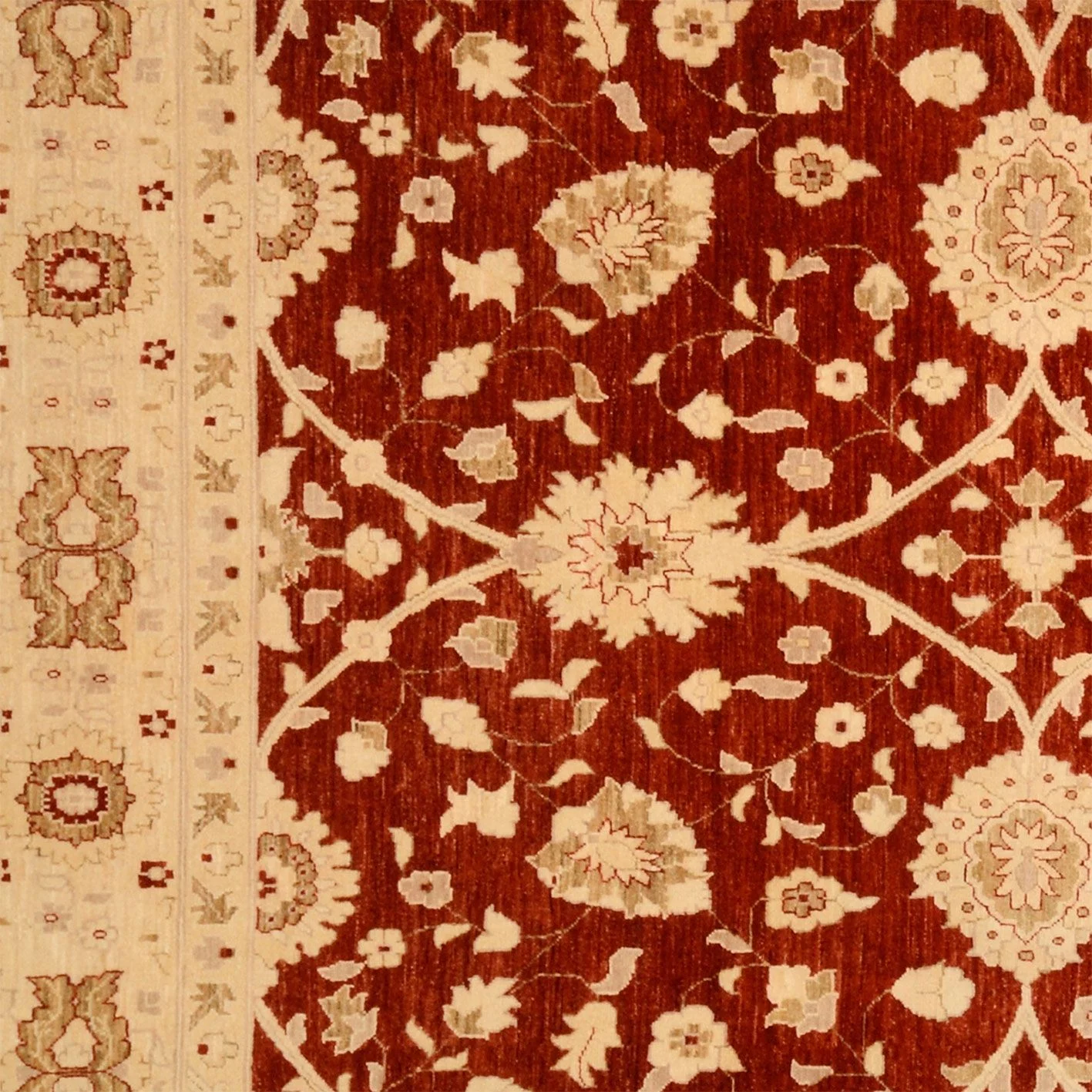 Hand-Knotted Wool Ziegler Pakistani Rug, 265 × 392 cm