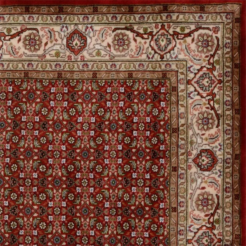 Bijar Indian Rug — hand-knotted, 176 × 241 cm, Wool & Silk