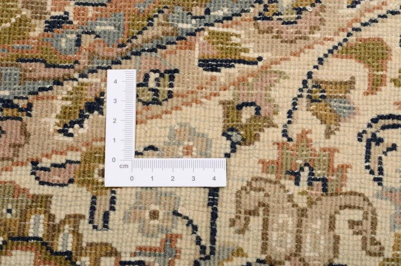 Tabriz Indian Rug — hand-knotted, 194 × 194 cm, Wool & Silk