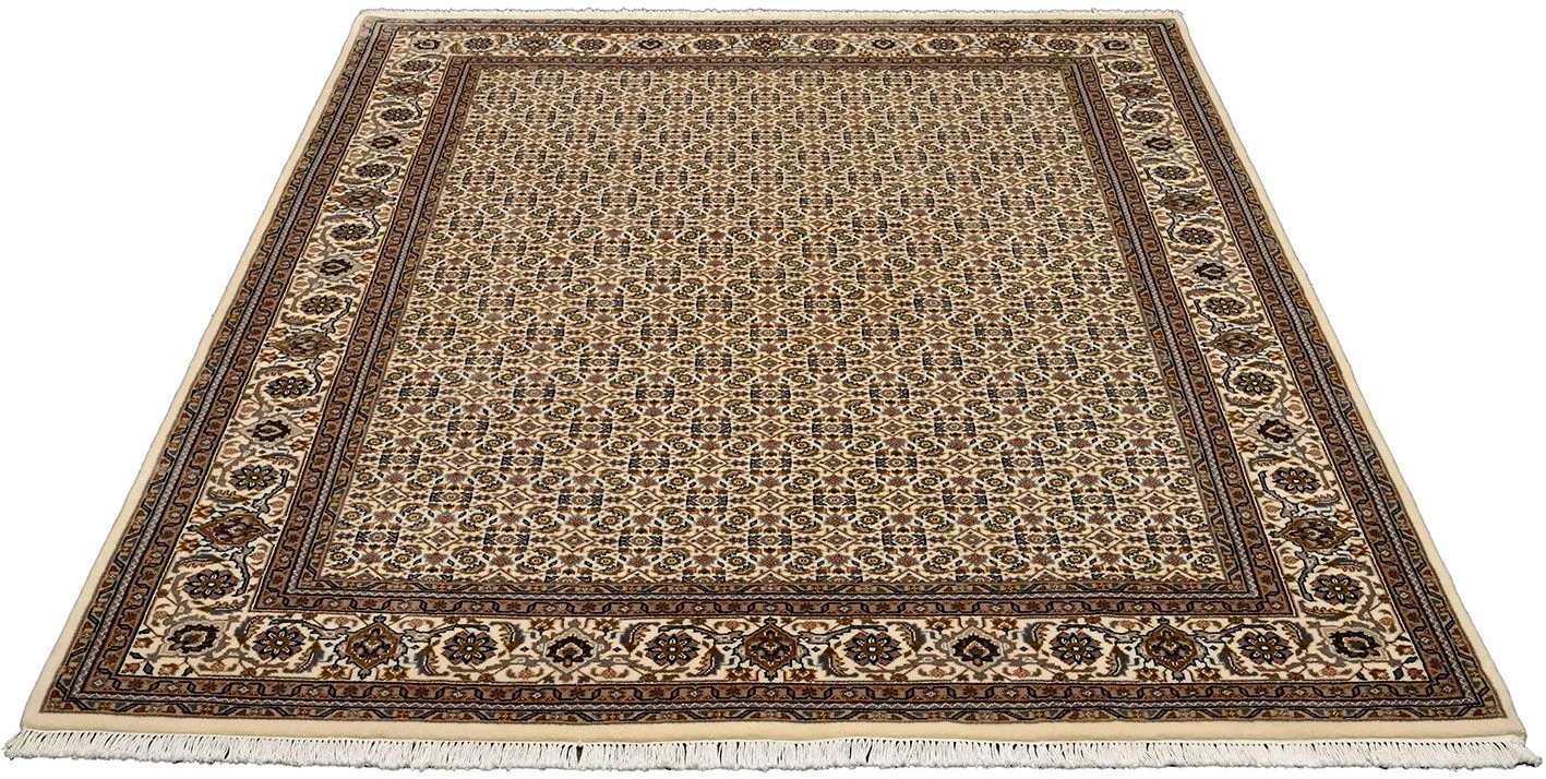 Hand-Knotted Wool Bijar Indian Rug, 202 × 250 cm