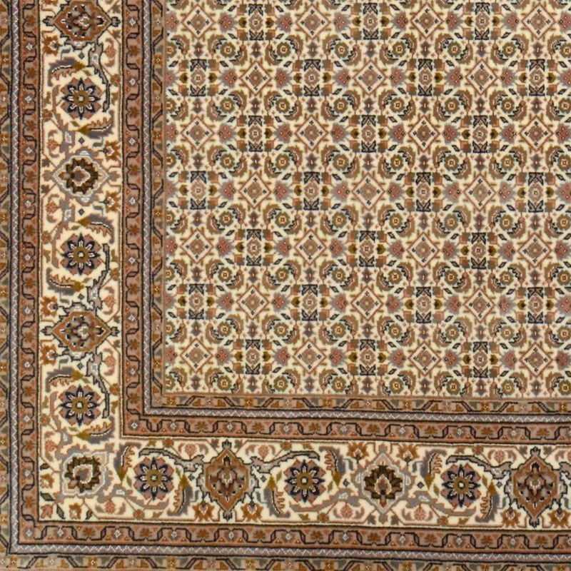 Hand-Knotted Wool Bijar Indian Rug, 202 × 250 cm