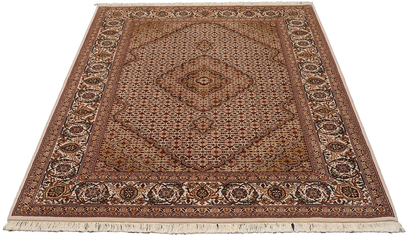 Tabriz Indian Rug 172 × 244 cm, Wool & Silk, hand-knotted